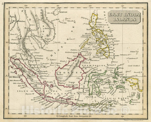 Historic Map : East India Islands, 1830 Atlas - Vintage Wall Art