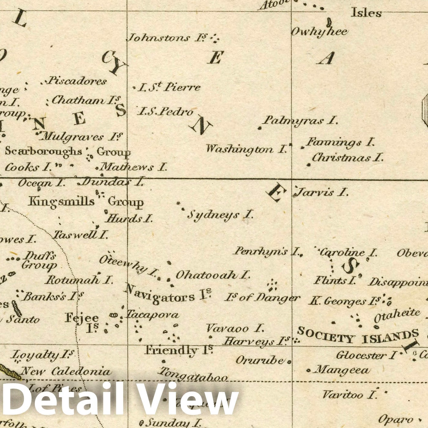 Polynesia, 1830 - Historical Map Print