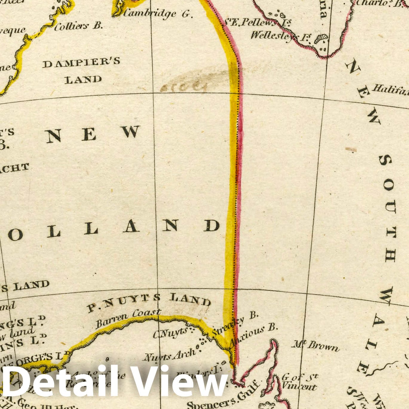 Australia, 1830 - Historical Map Print from Fenner's Pocket Atlas