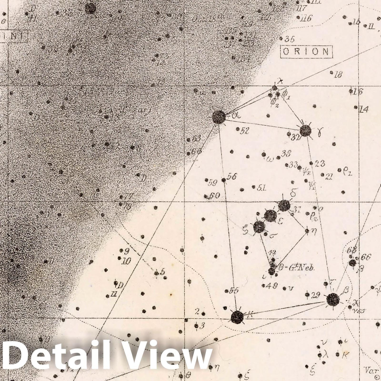 Star Map - Plate No. 59 - Celestial Chart, 1892