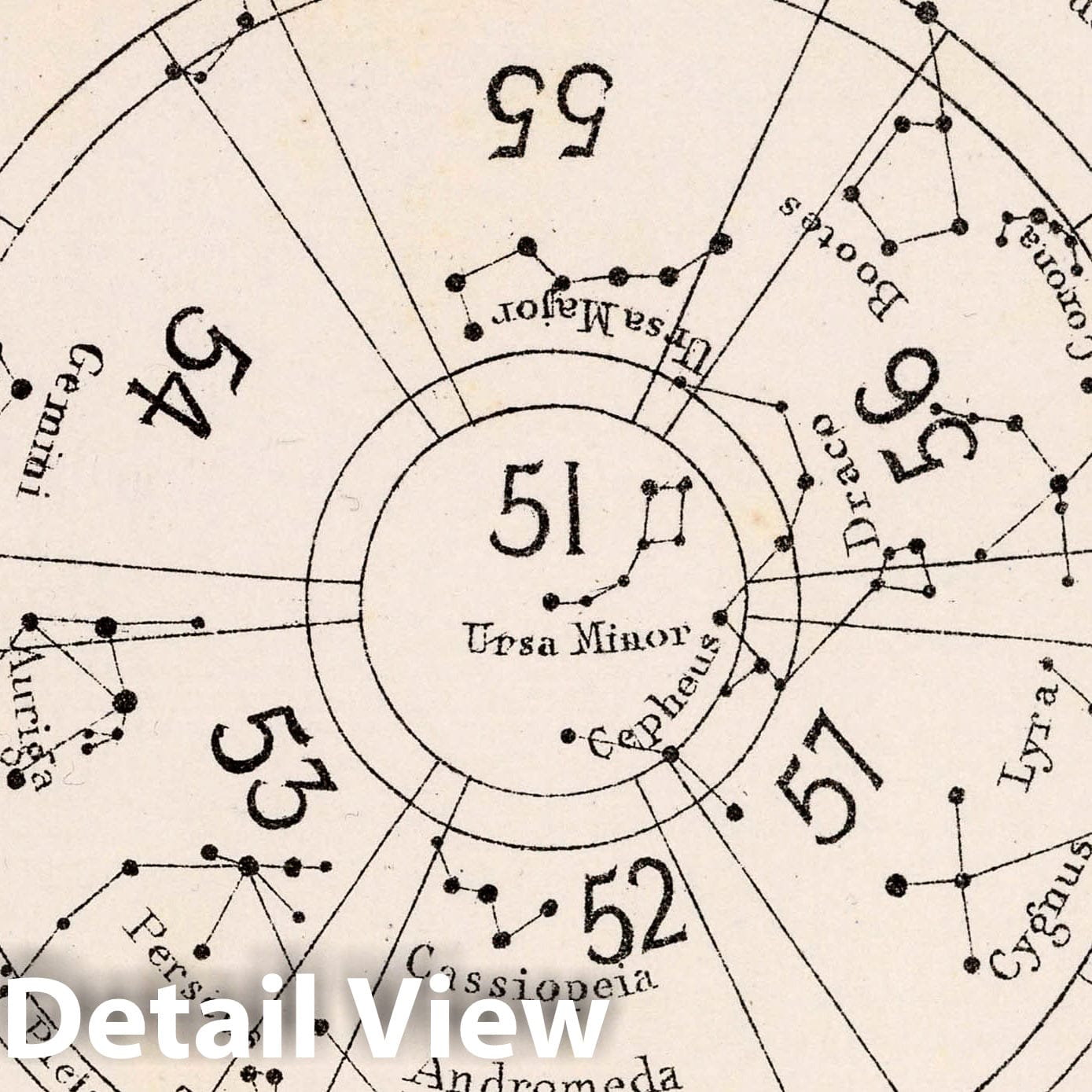 Northern Celestial Index - Celestial Map, 1892