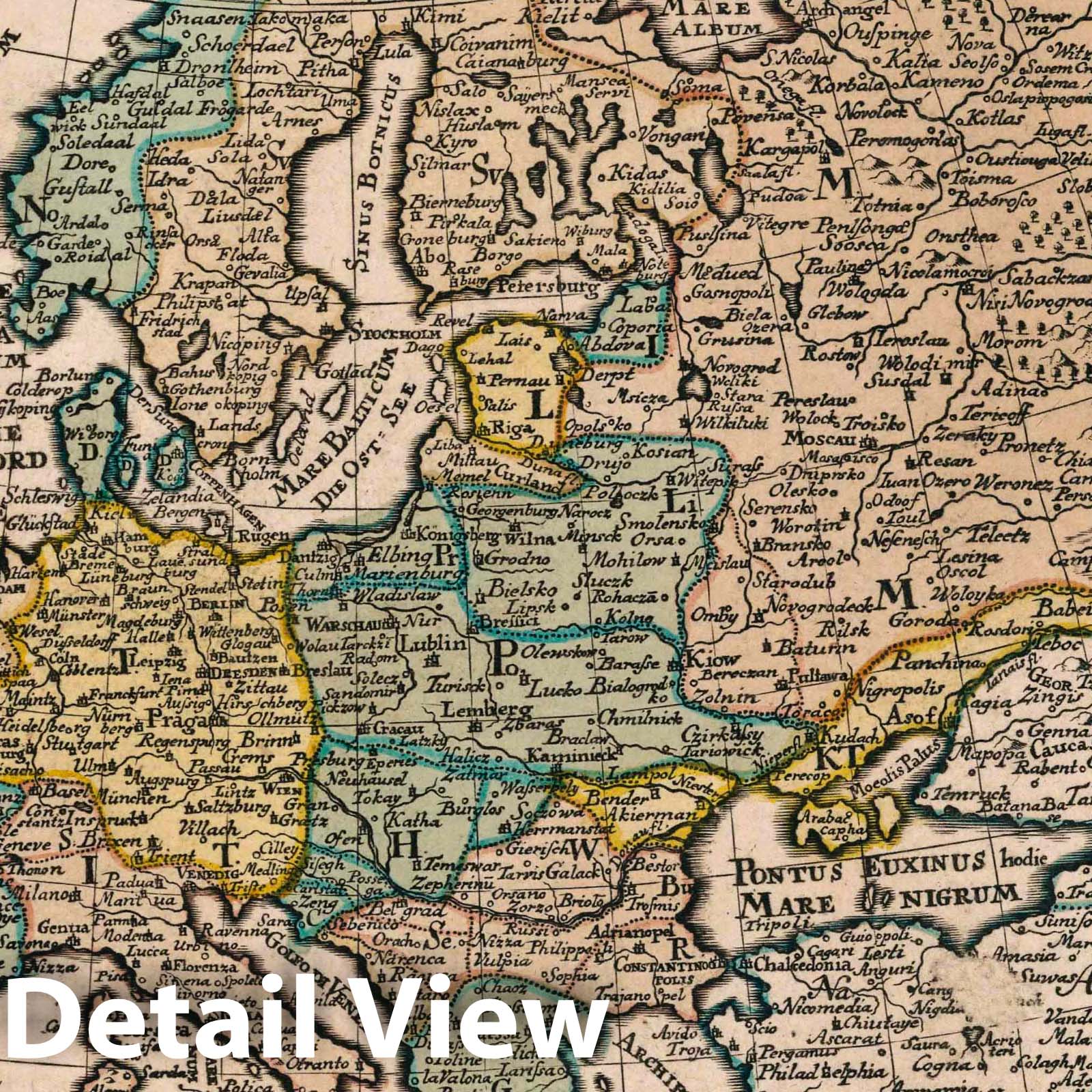 Europe - Road Map, 1790 - Historical Map Print