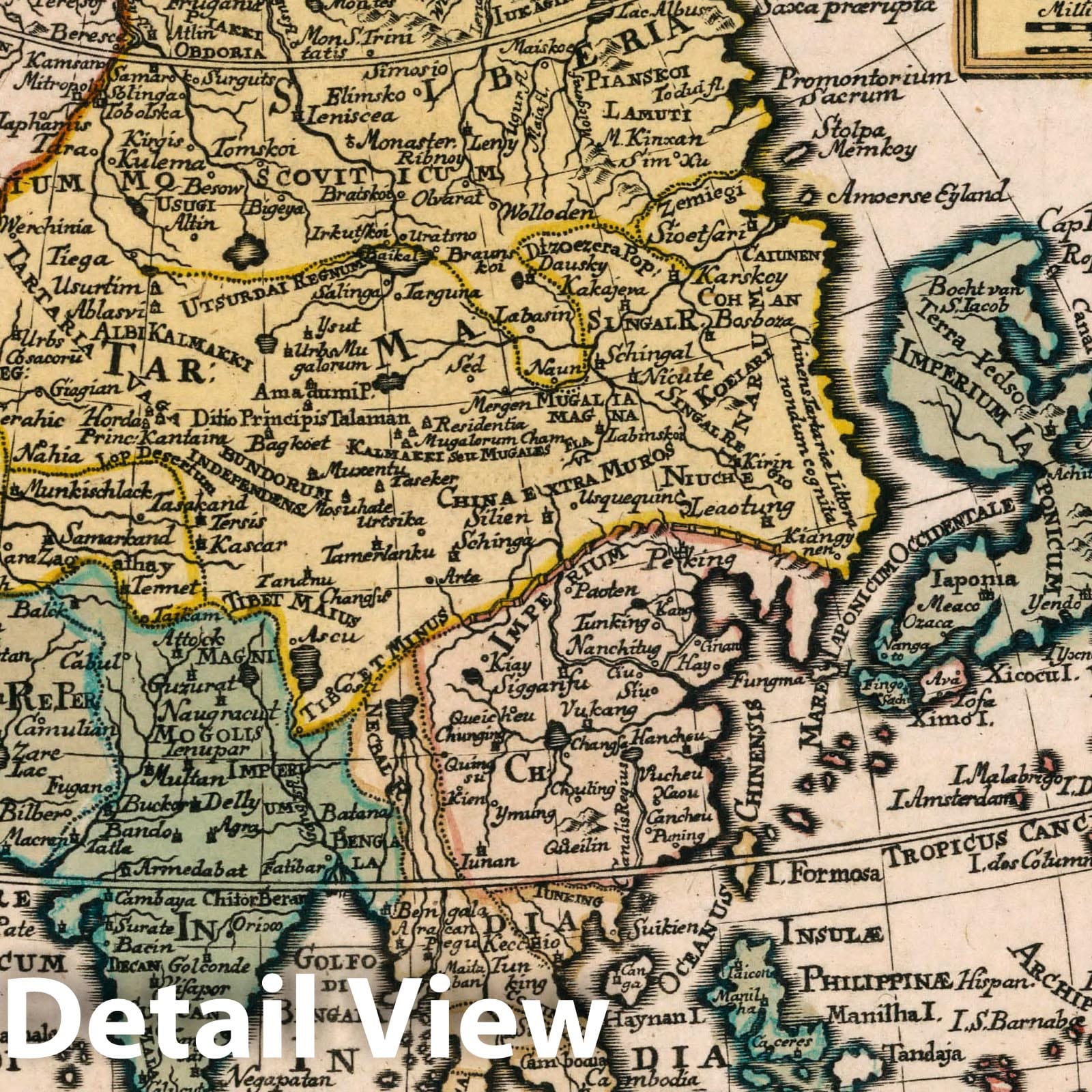 Asia - Road Map, 1790 - Historical Map Print