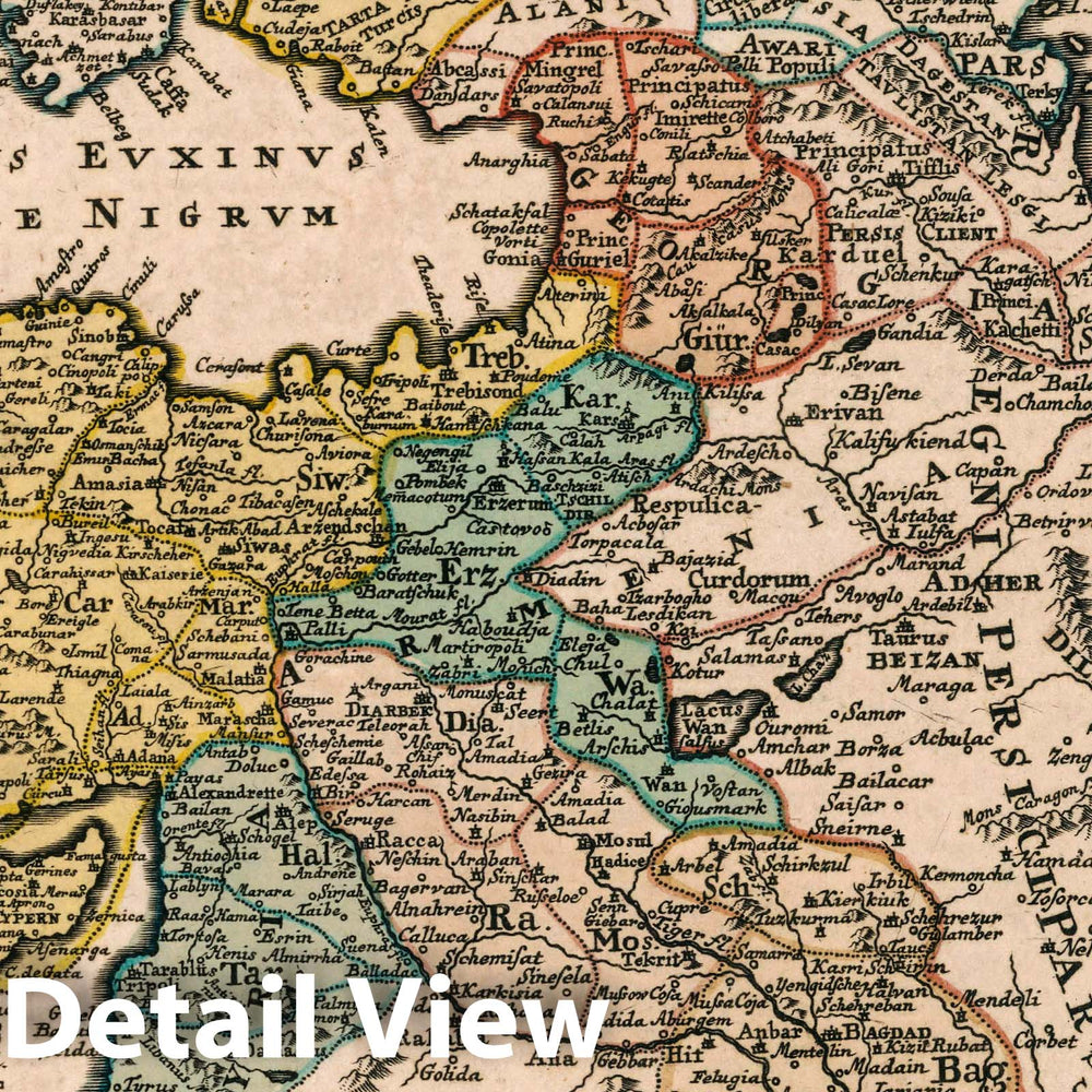Historic Map : Turkey, Middle East, Asia Vol 1:6- Die Asiatische Turkey, 1740 Atlas , Vintage Wall Art