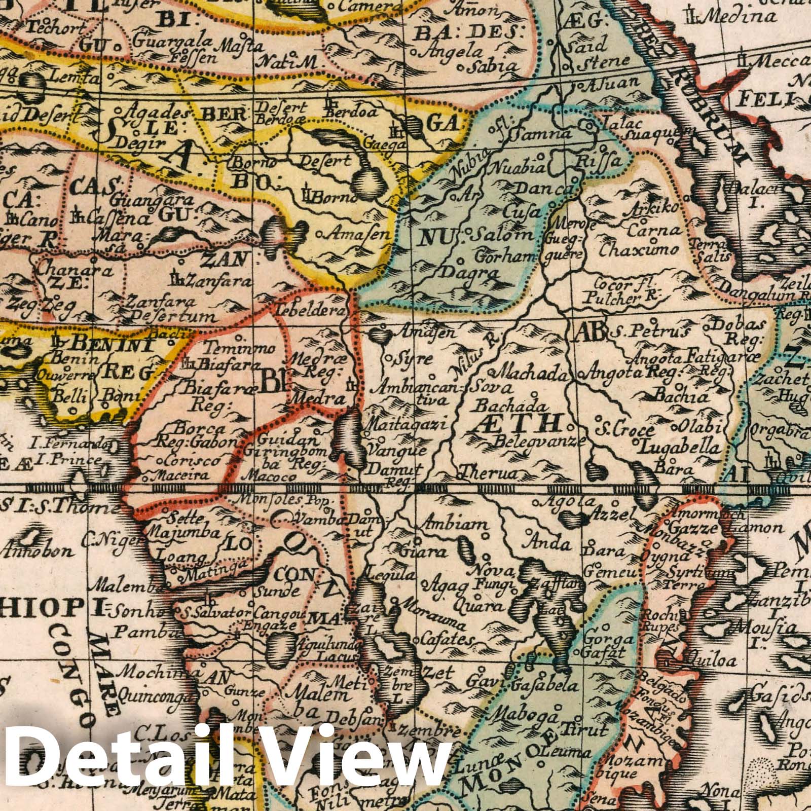 Africa - Road Map, 1790 - Historical Map Print