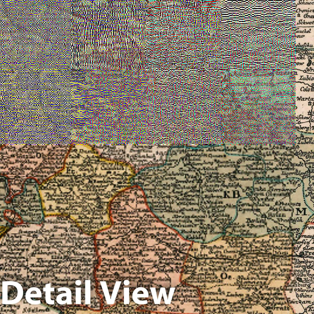 Historic Map : Germany, Vol 1:31- Reise Charte durch Deutschland, 1740 Atlas , Vintage Wall Art