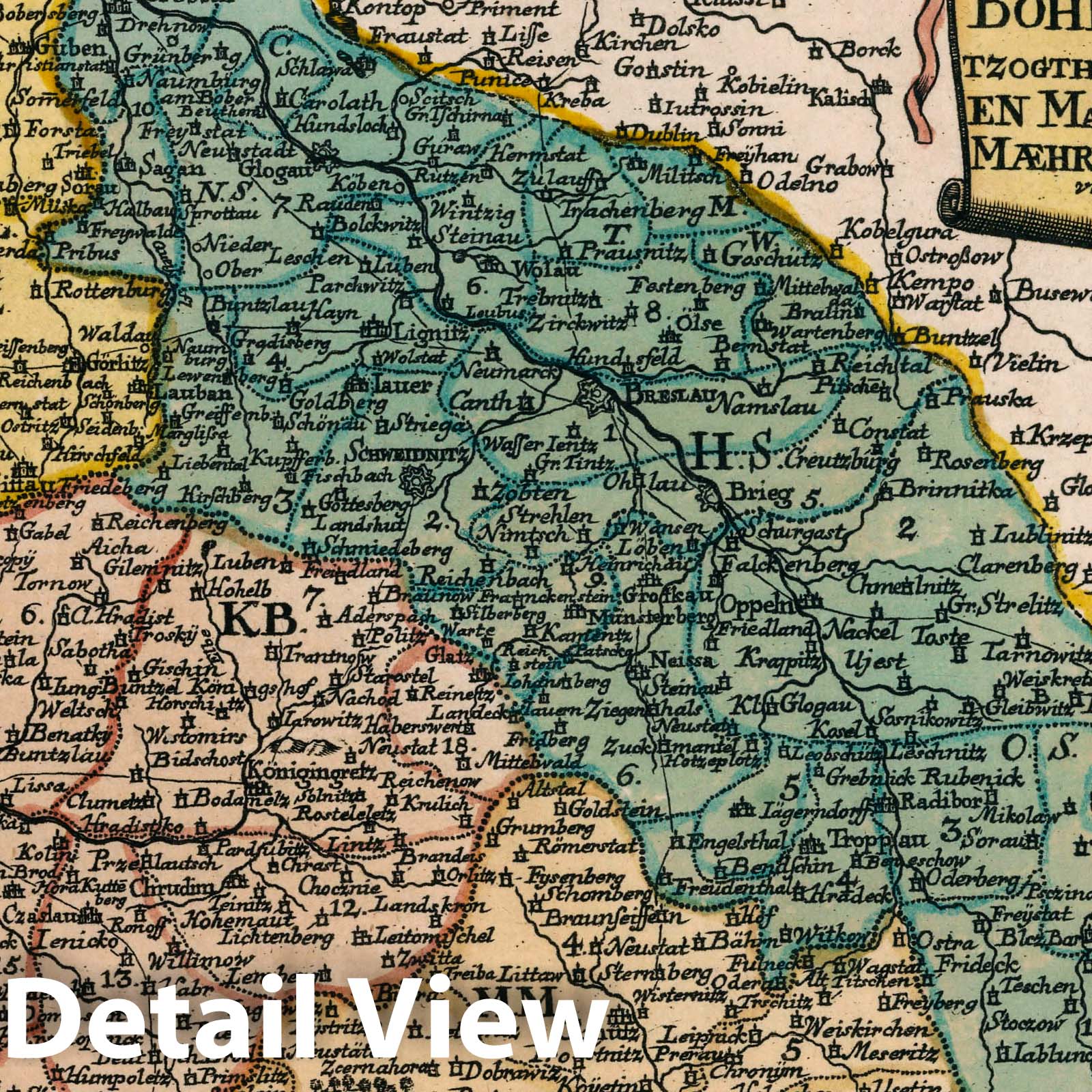 Bohemia, Silesia, Moravia, and Lusatia - Road Map, 1790 - Historical Map Reproduction