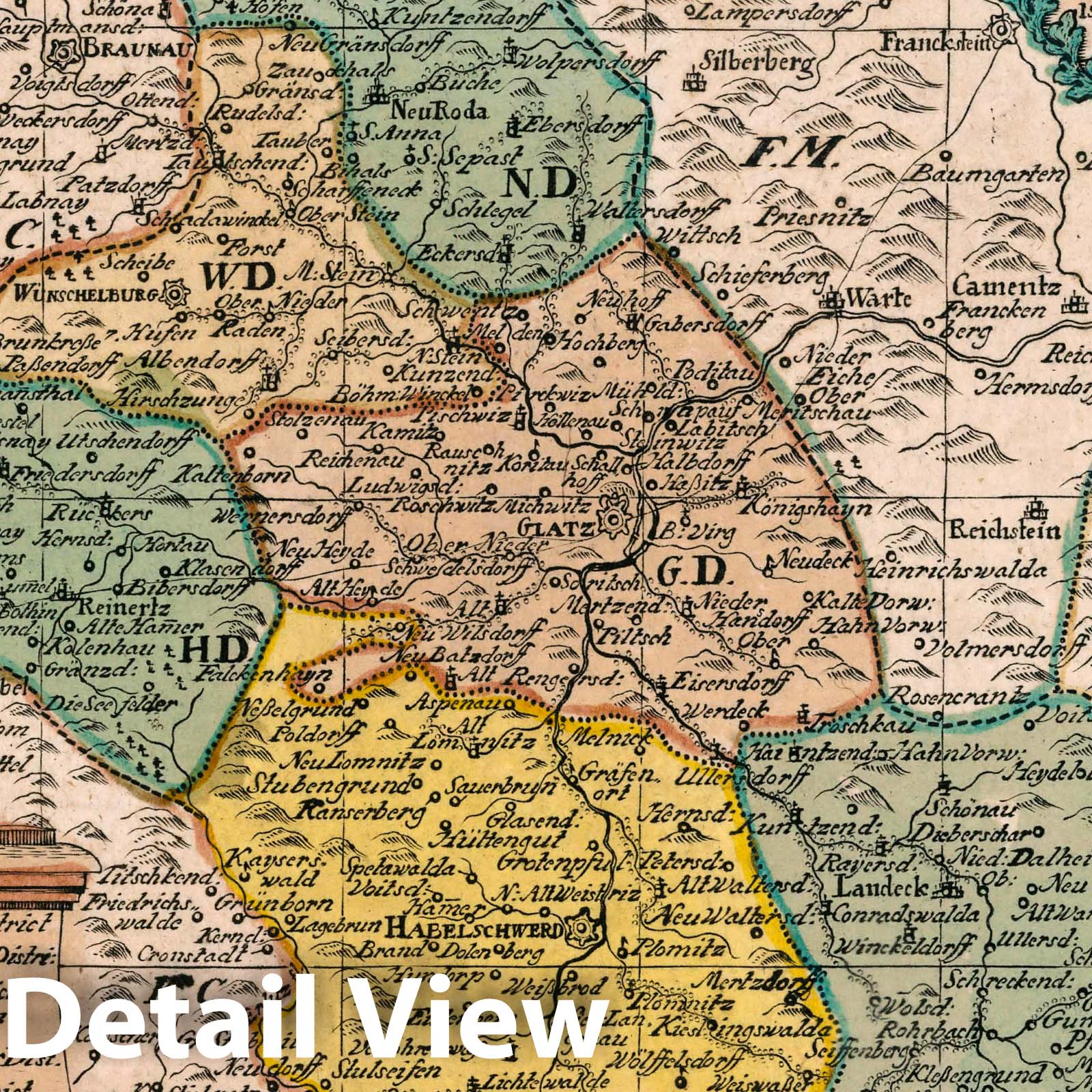 Kodzko Region, Poland - Road Map, 1790 - Historical Map Reproduction