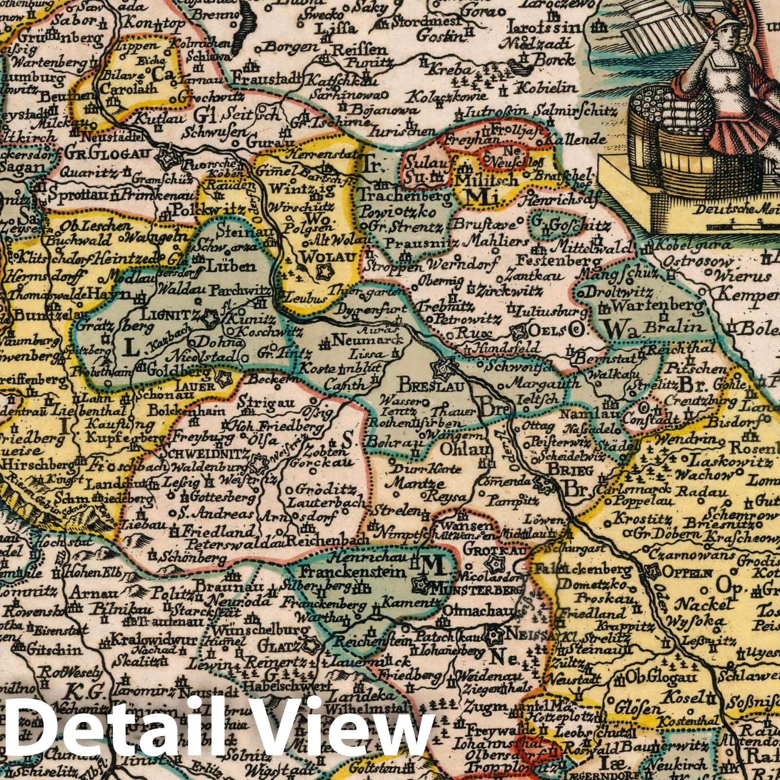 Silesia - Road Map, 1790 - Historical Map Print