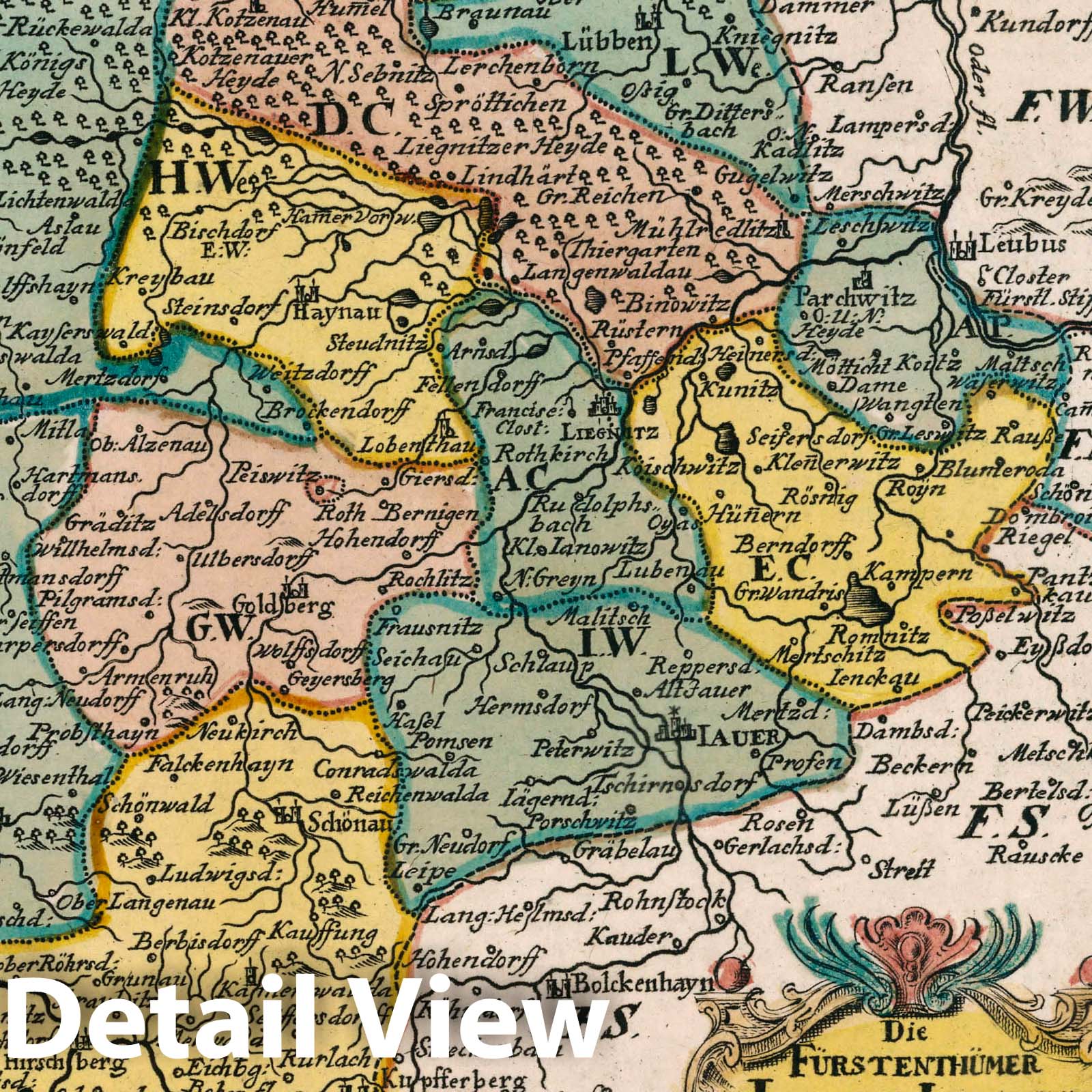 Lower Silesia, Poland - Road Map, 1790 - Historical Map Print