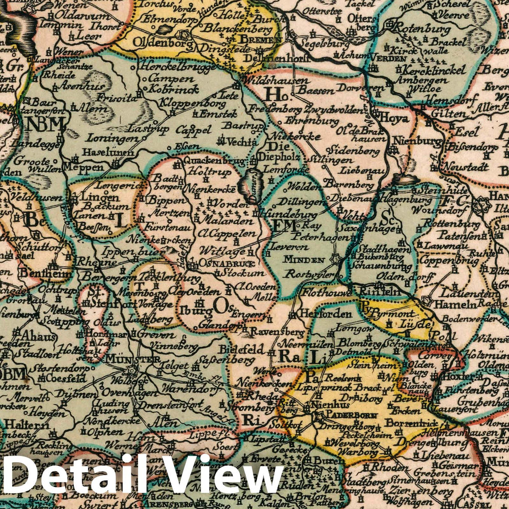 Historic Map : Germany, Vol 1:66- Der Westphaelische Creis, 1740 Atlas , Vintage Wall Art