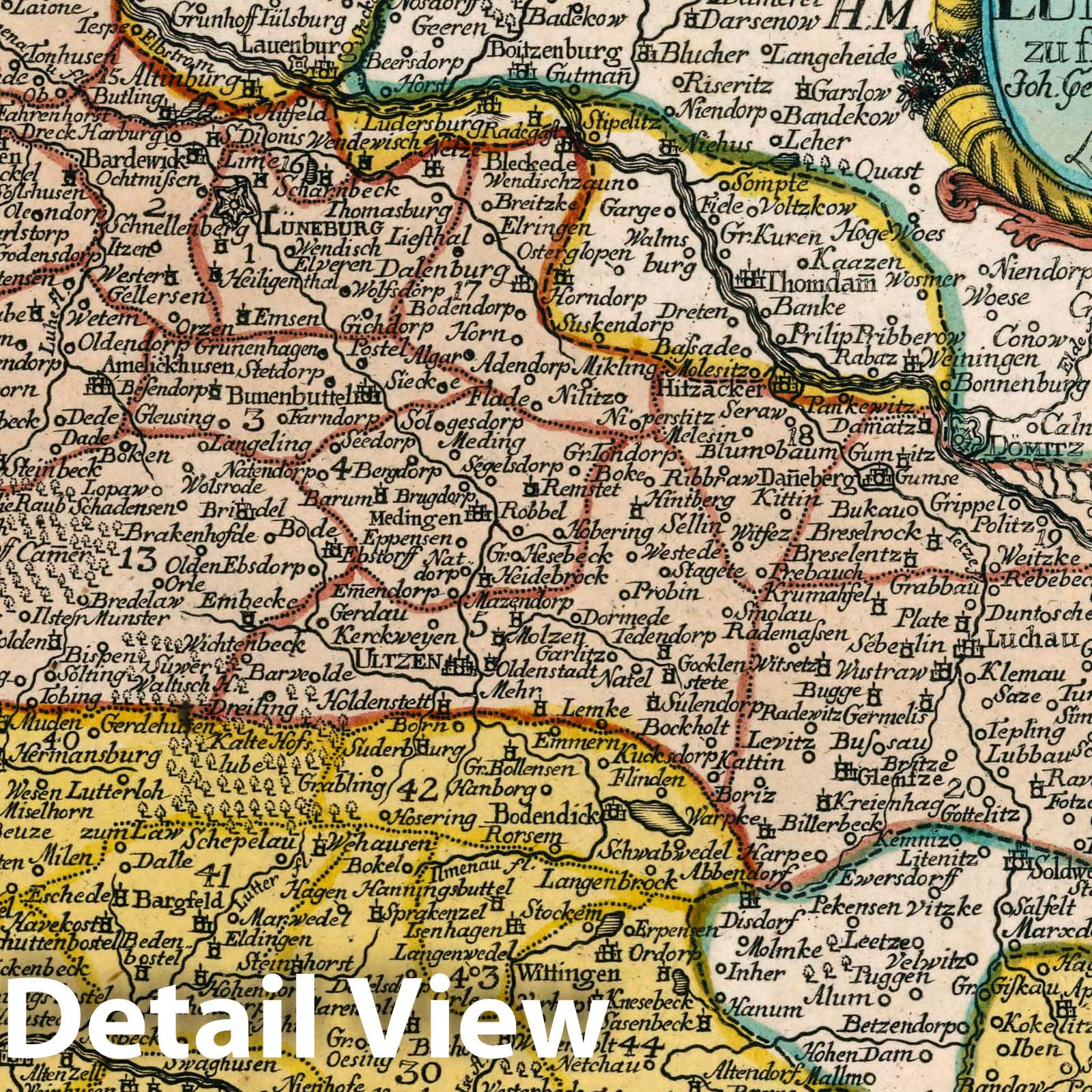 Duchy of Luneburg - Road Map, 1790 - Historical Map Reproduction