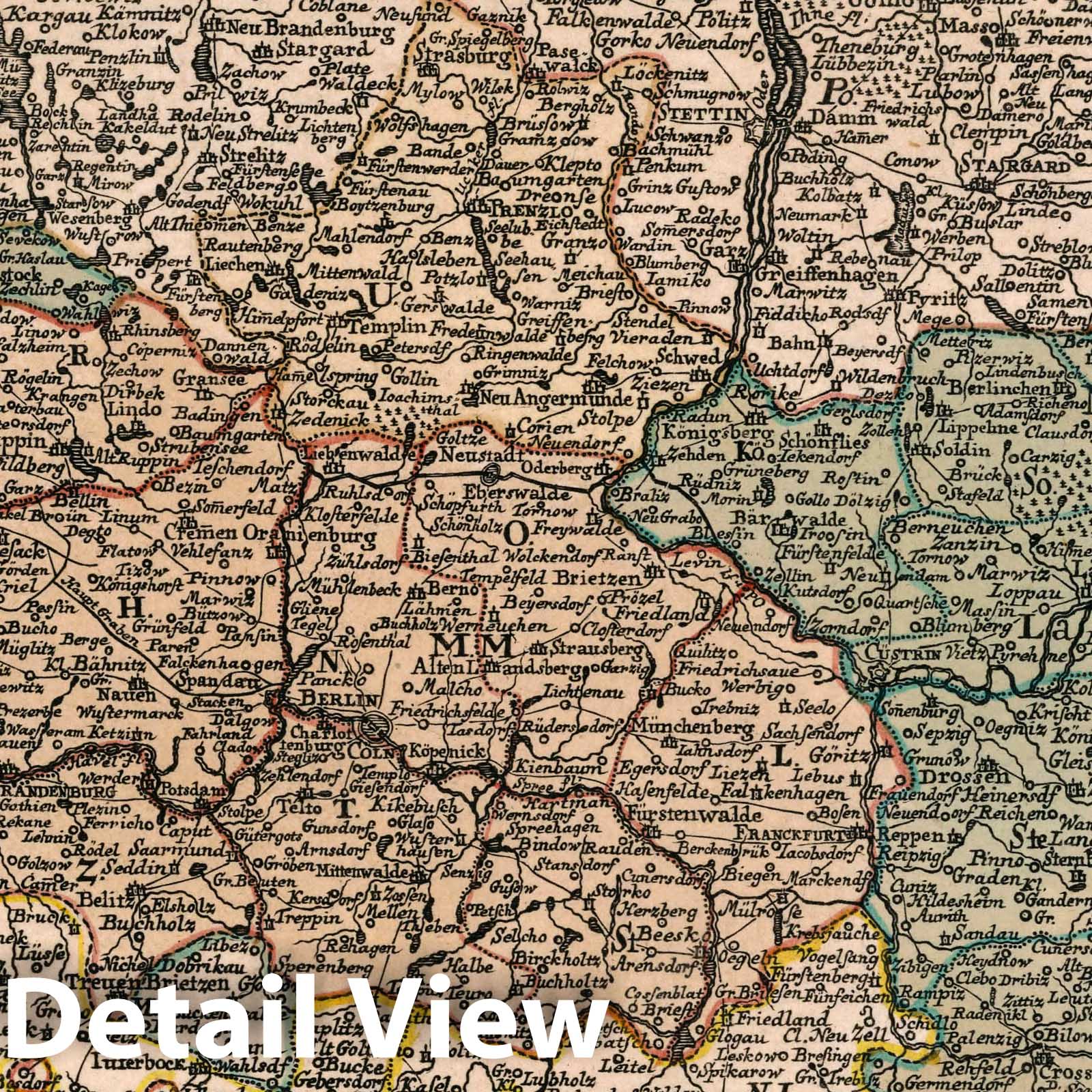 Brandenburg - Road Map, 1790 - Historical Map Print