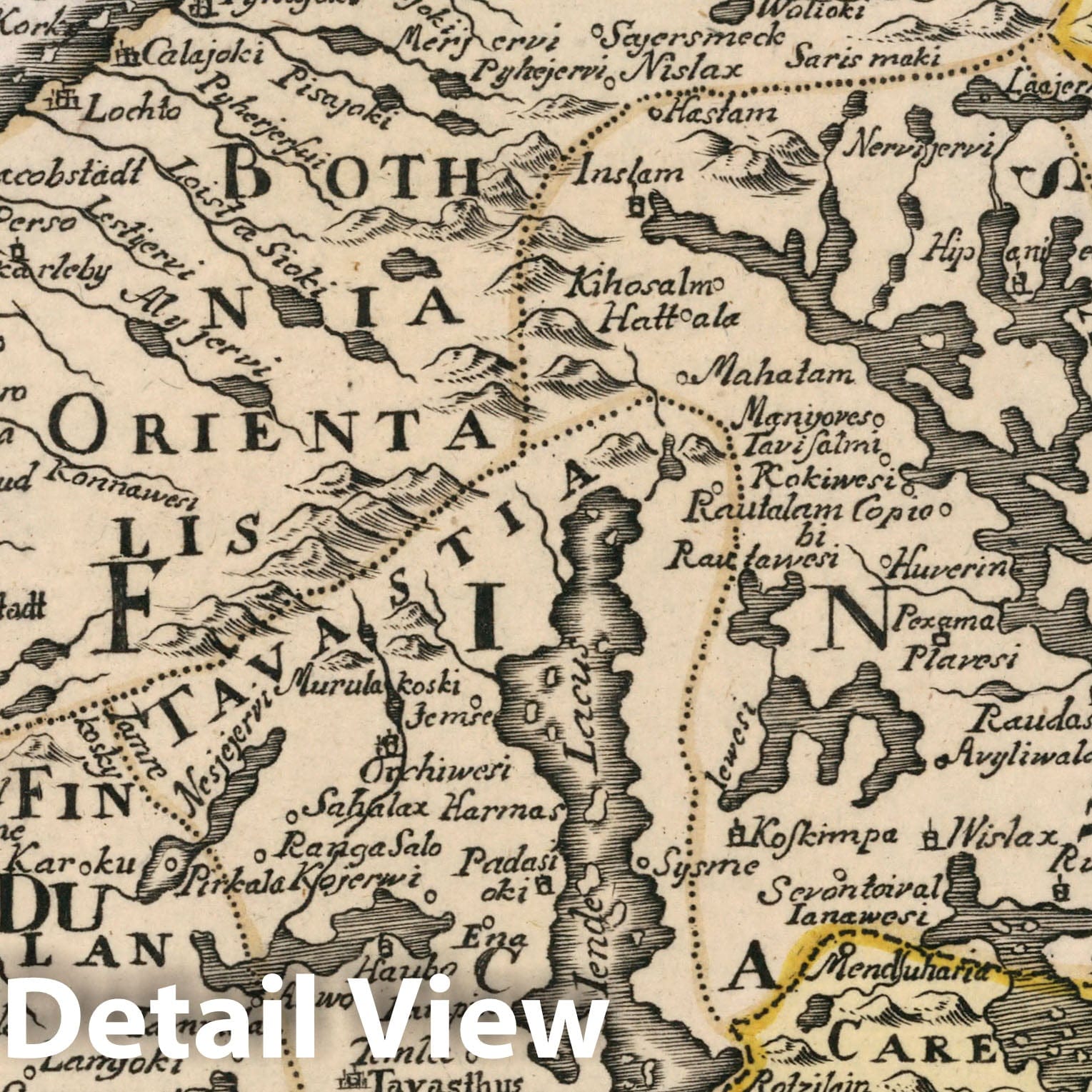 Finland - Road Map, 1790 - Historical Map Print
