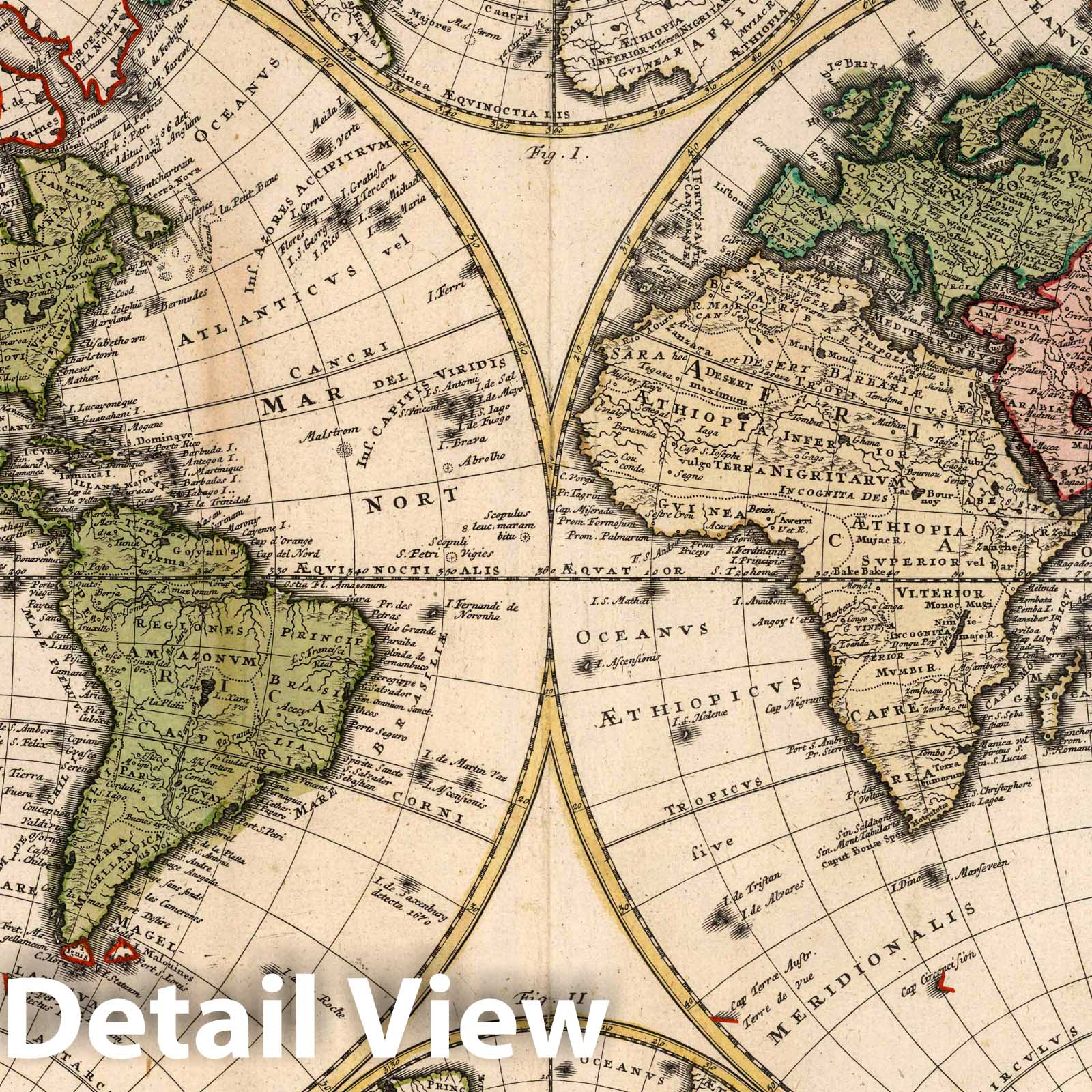 World Map 1746 - Historical Map Print