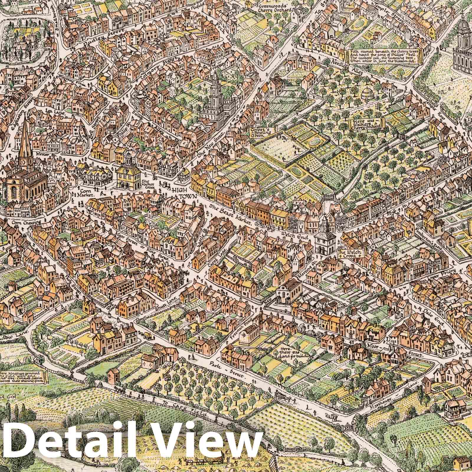 Birmingham - Pictorial Map, 1923 - Historical Map Print