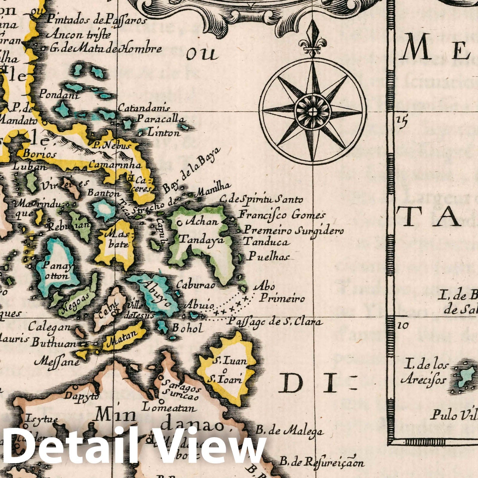 Philippines and the Mariana Islands - River Map, 1652