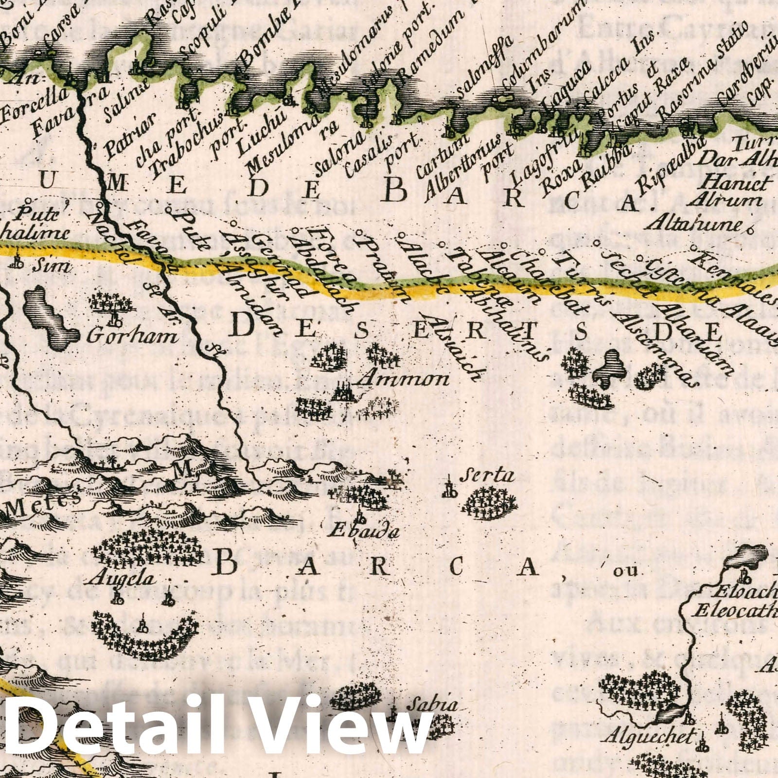 Egypt and Libya - River Map, 1656 - Historical Map Print