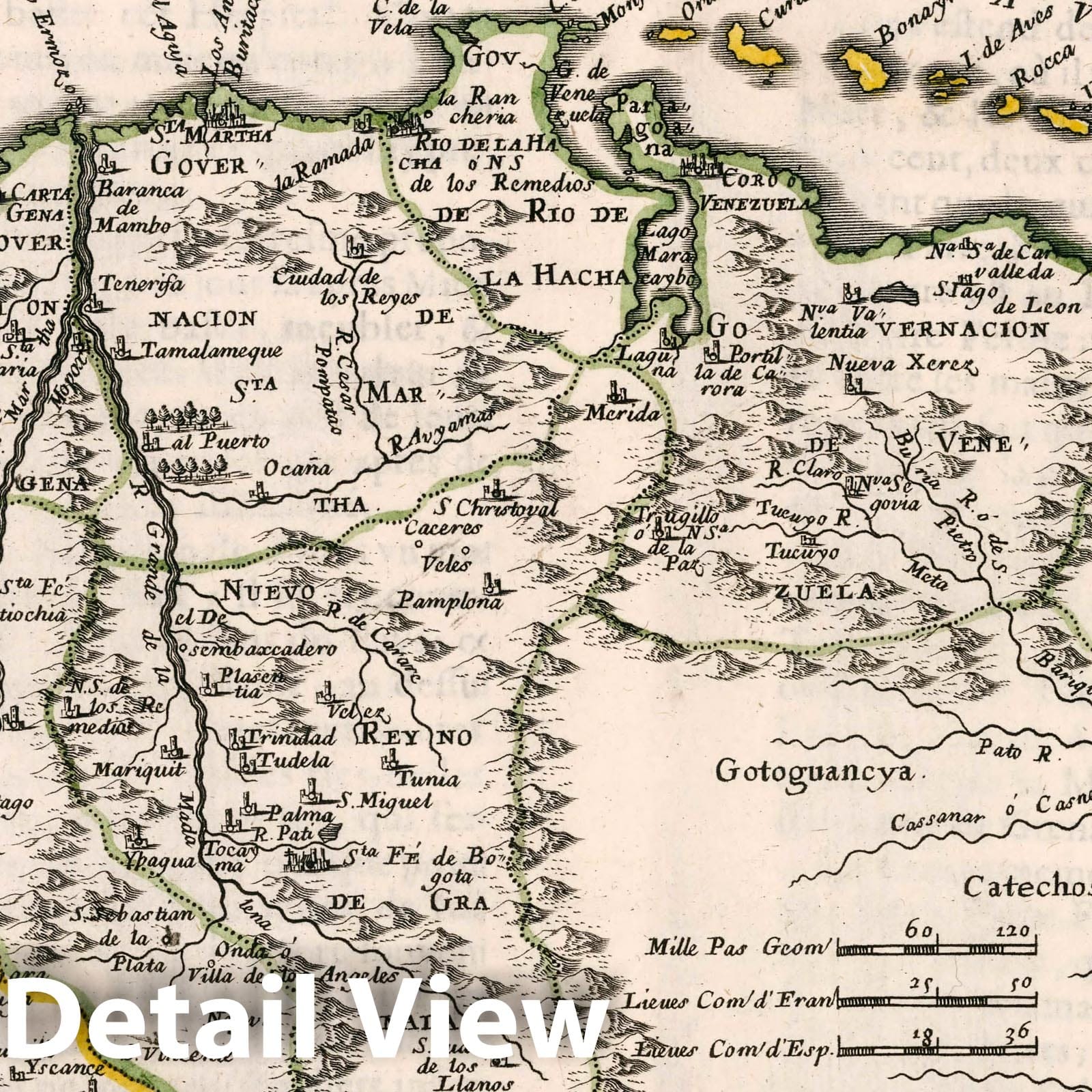 Tierra Firme, New Kingdom of Granada - River Map, 1657