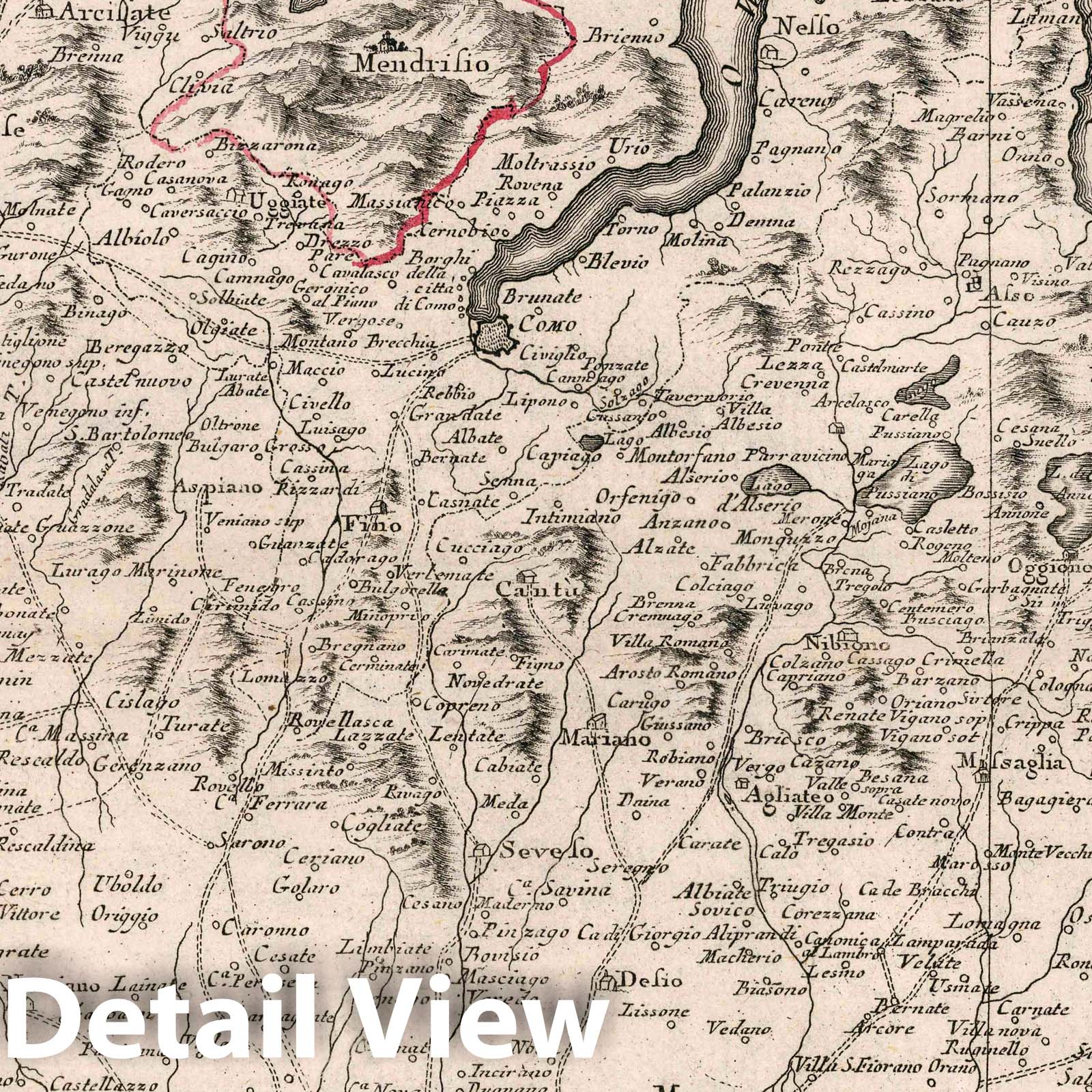 Duchy of Milan - Route Map, 1784 - Historical Map Reproduction