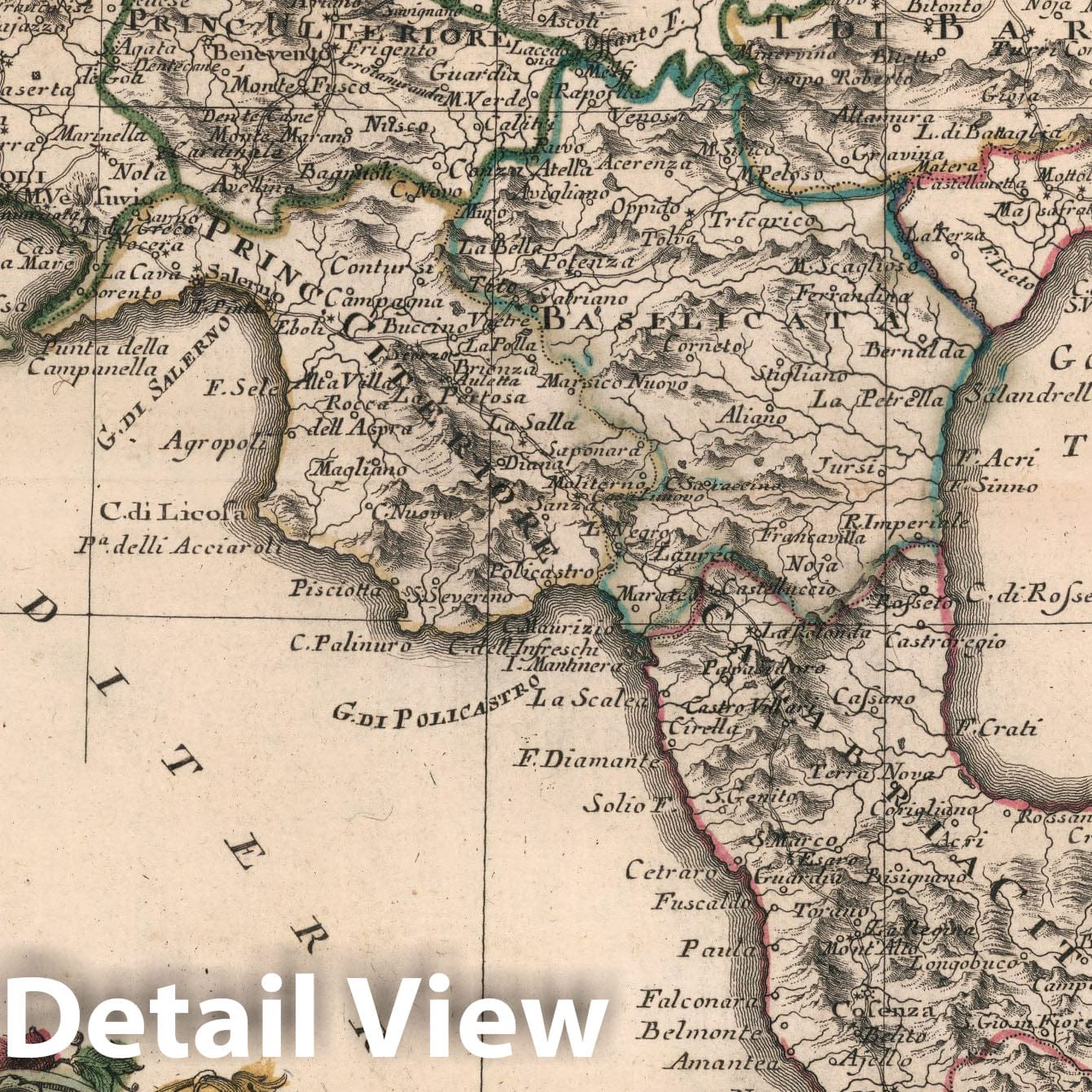 Kingdom of Naples - Route Map, 1782 - Historical Map Reproduction