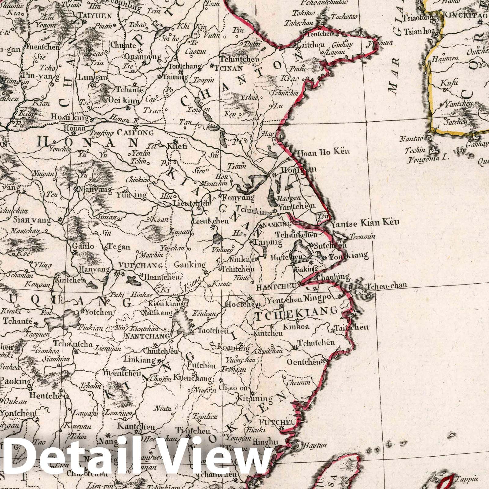China and Japan - Route Map, 1784 - Zatta Atlante novissimo