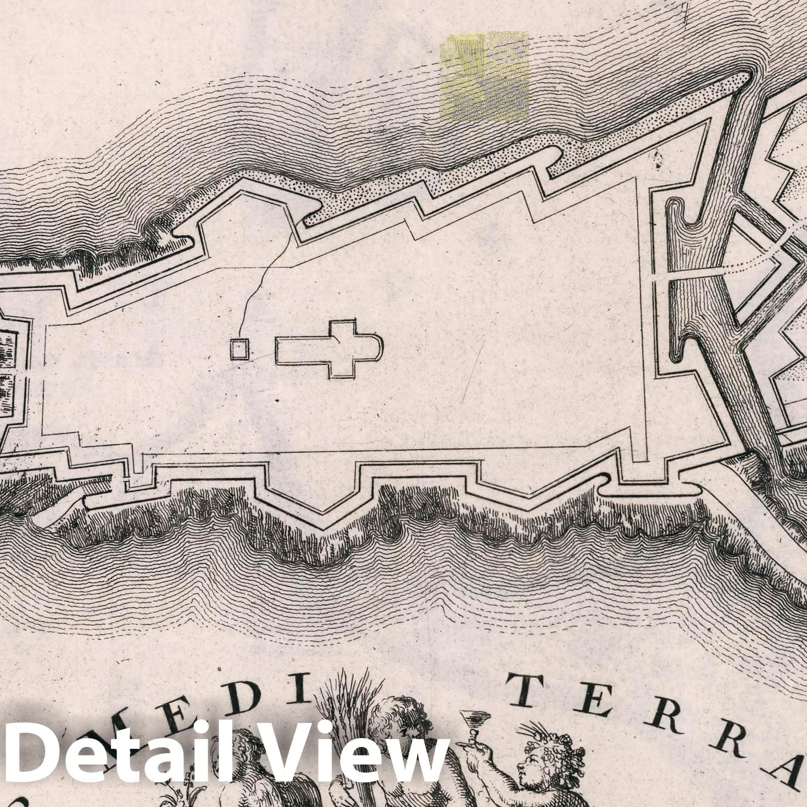 Syracuse, Italy - Fortified City Plan, 1695 - Historical Map Print