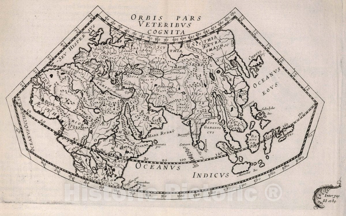 Historic Map : 1648 Geography Book - Orbis Pars Veteribus Cognita. - Vintage Wall Art
