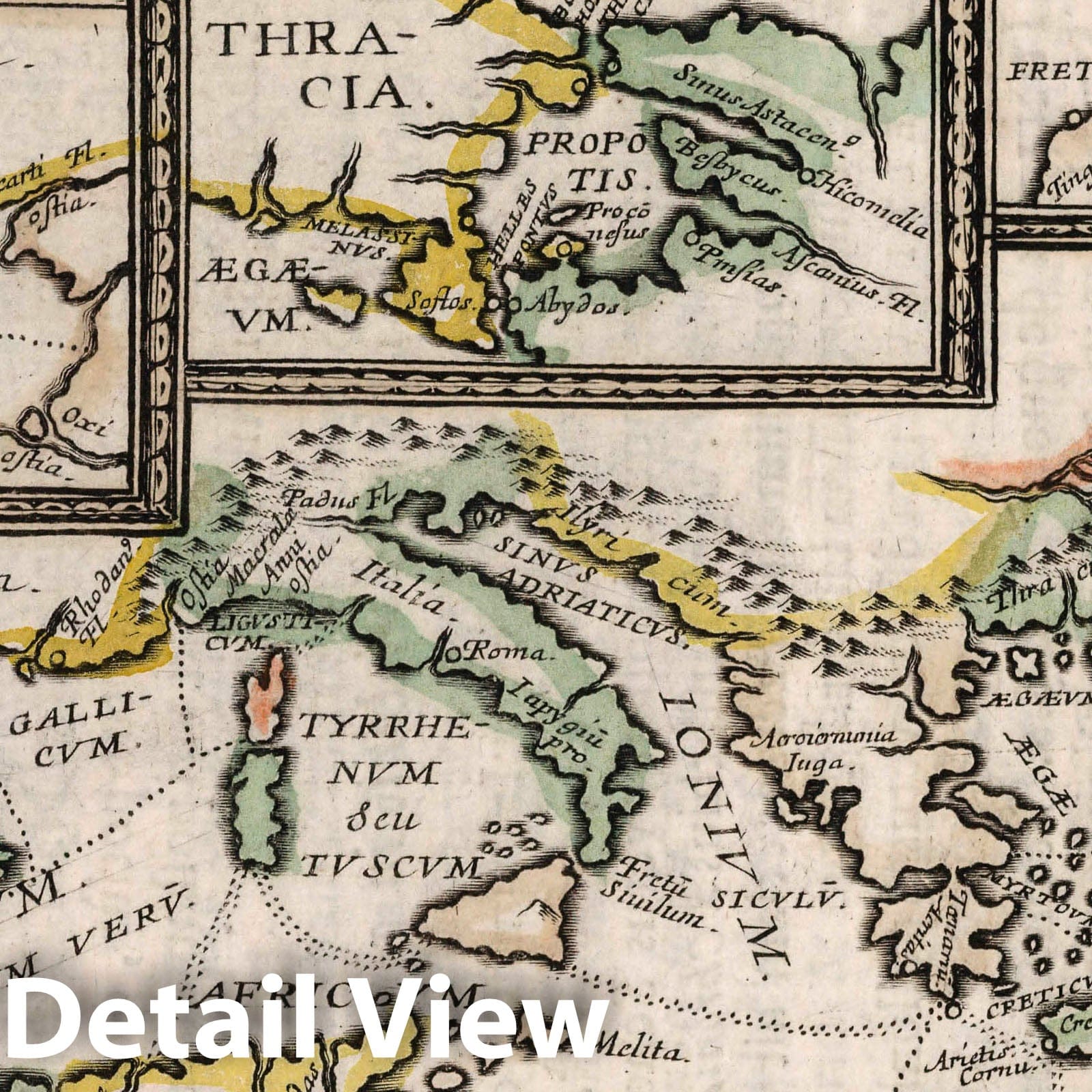 Ancient Mediterranean, 1648 - Historical Map Print