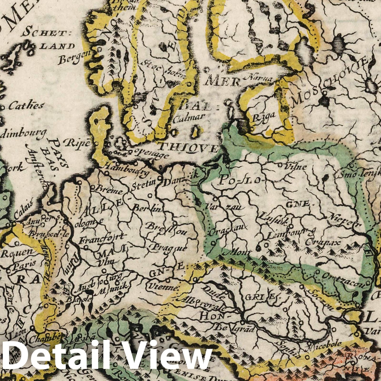 Europe Divided into its Principal Parts, 1648 - Historical Map Print