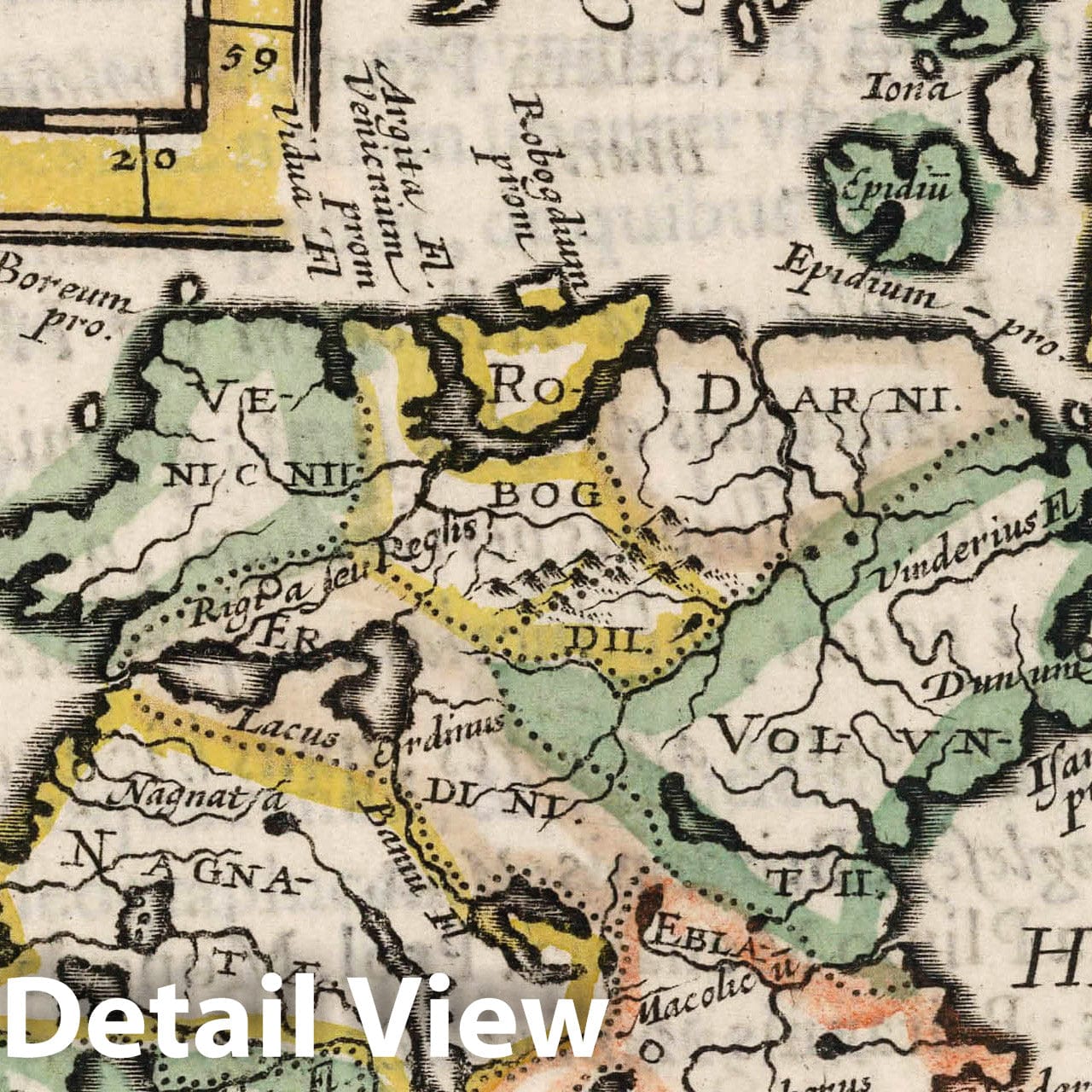 Ireland, 1648 - Historical Topographic Map Print