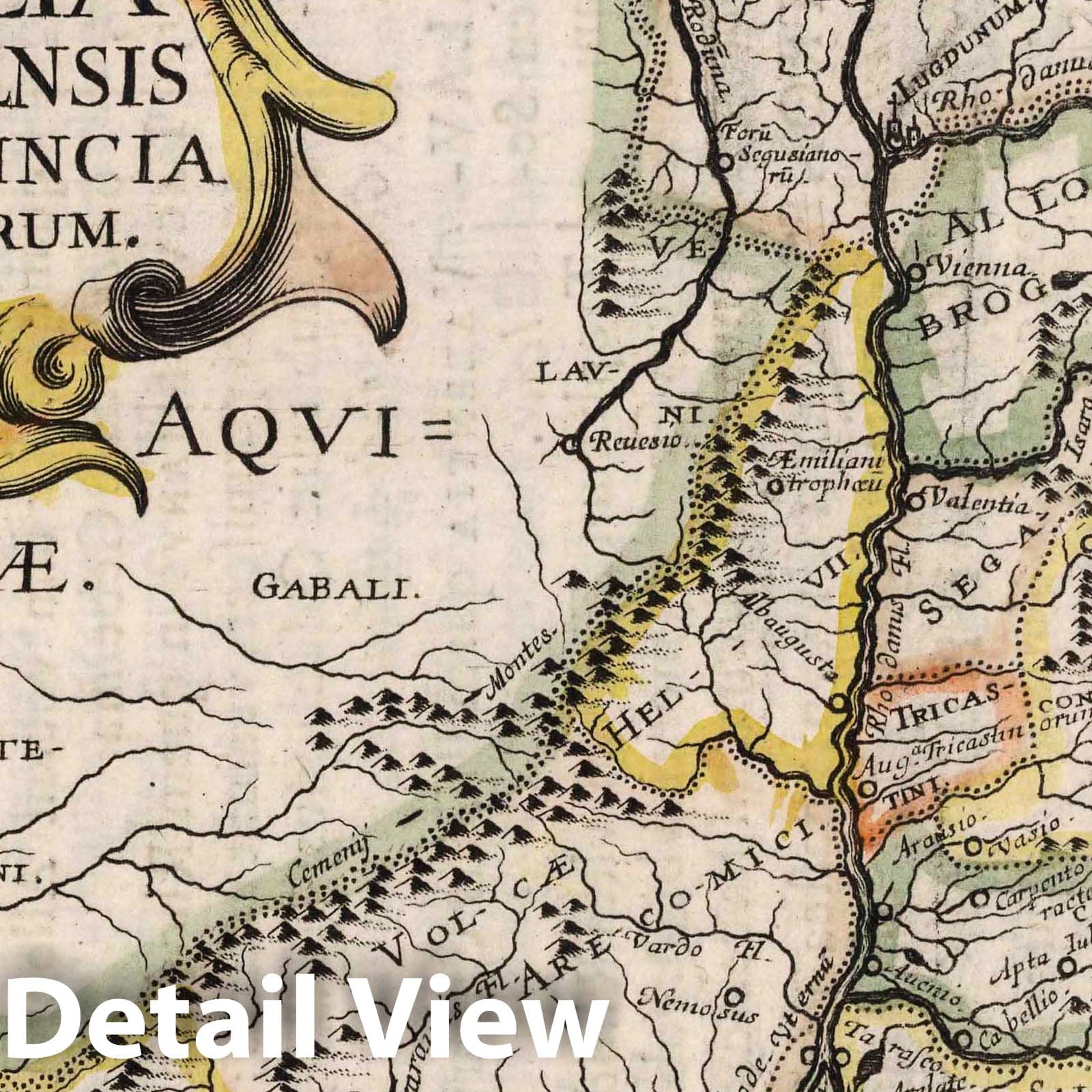 Gallia Narbonensis - Narbonne, 1648 - Historical Map Print