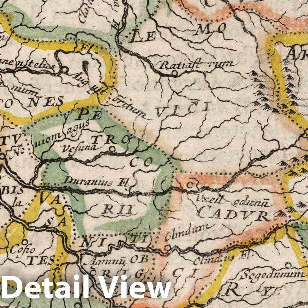 Historic Map : Aquitaine , France Aquitania, 1648 , Vintage Wall Art