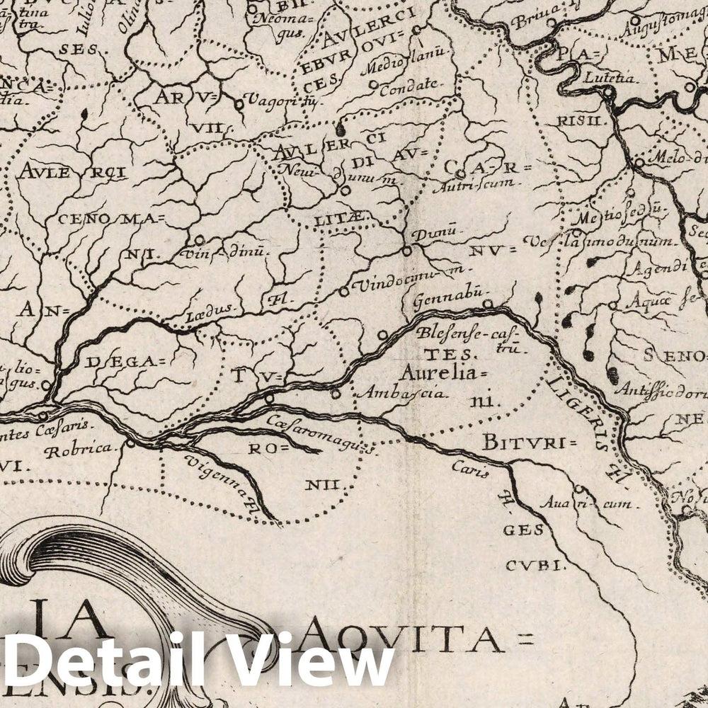 Historic Map : Lyons , France Gallia Lugdunensis. , Vintage Wall Art