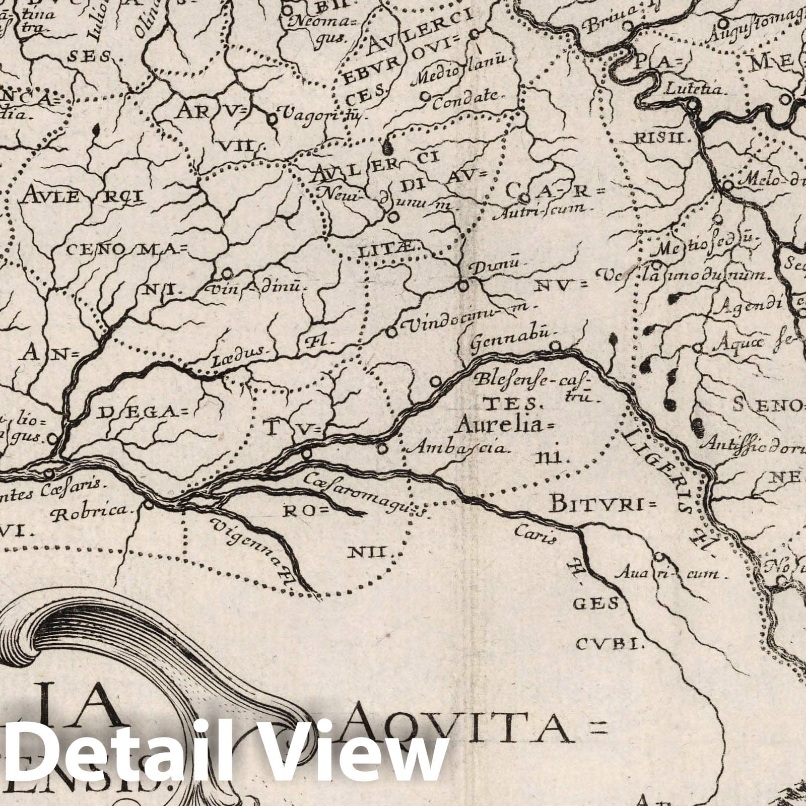 Lyons, France 1648 Historical Map Reproduction
