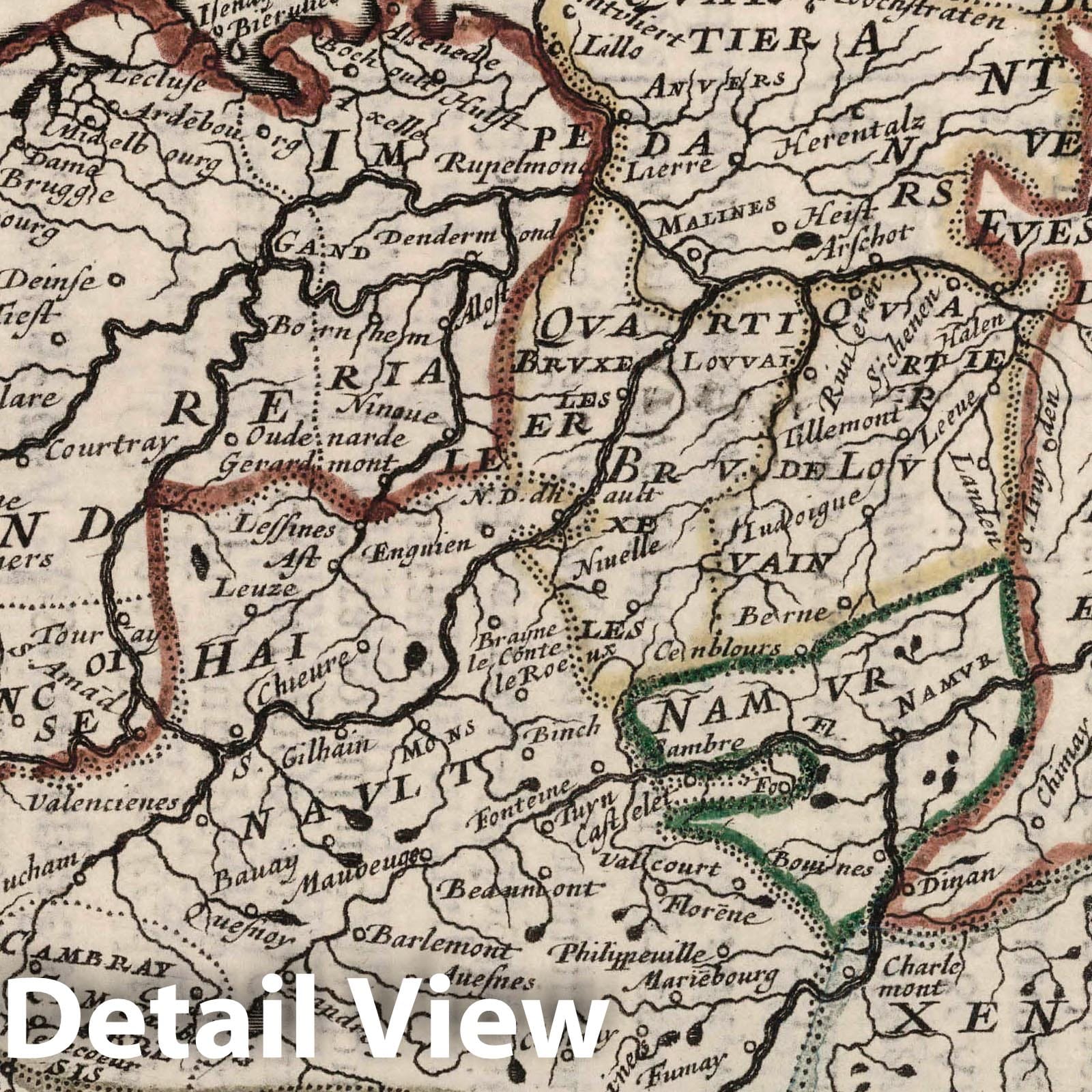 Spanish Flanders, 1648 - Historical Map Print