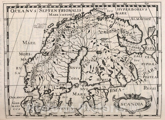 Historic Map : Scandia, 1649 - Vintage Wall Art