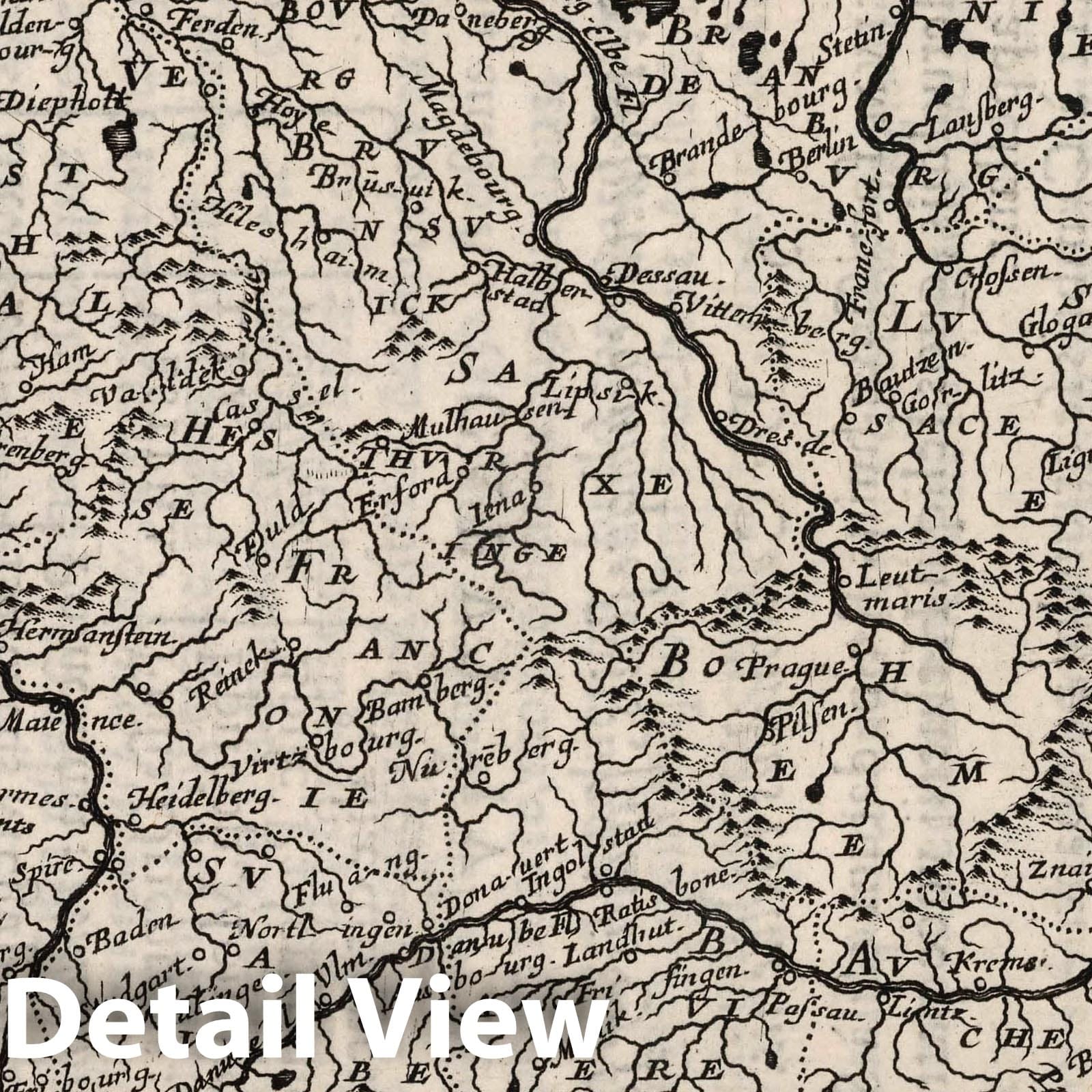 Germany and Poland, 1649 - Historical Map Reproduction