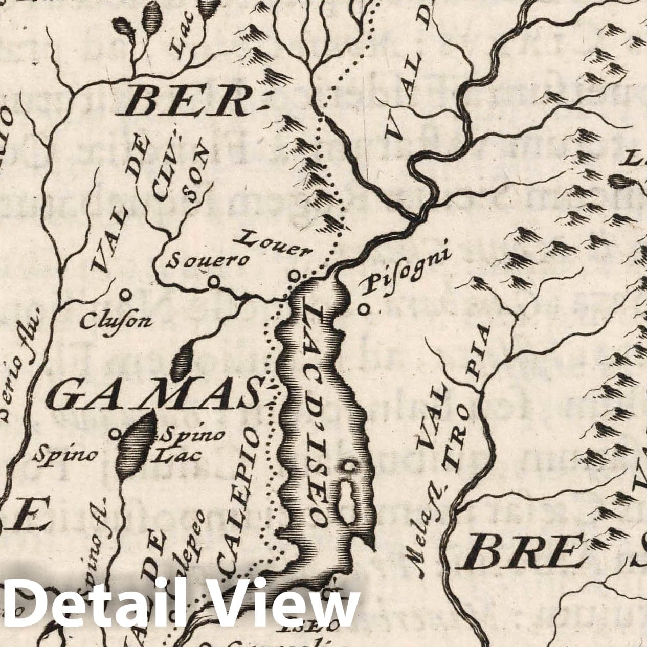 Bergamo, 1649 - Historical Topographic Map Print