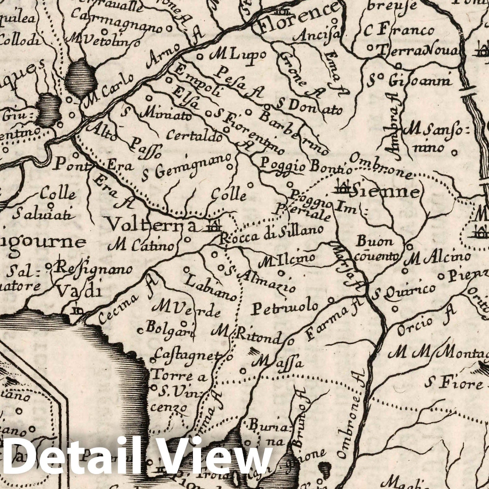 Tuscany with Val di Magra, 1649 - Historical Map Reproduction