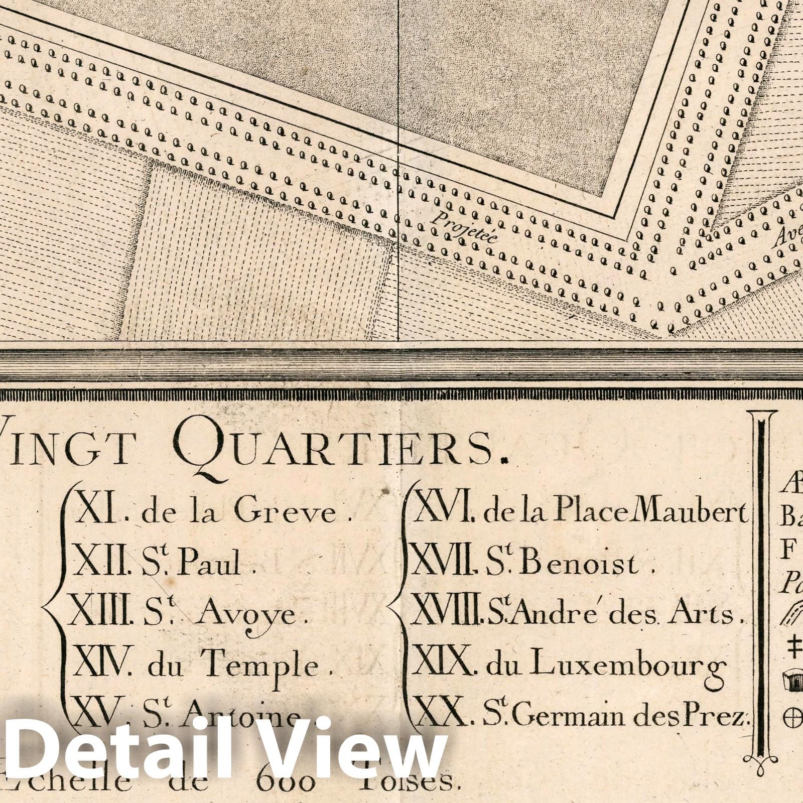 Paris and Suburbs, 1766 - Historical Map Print