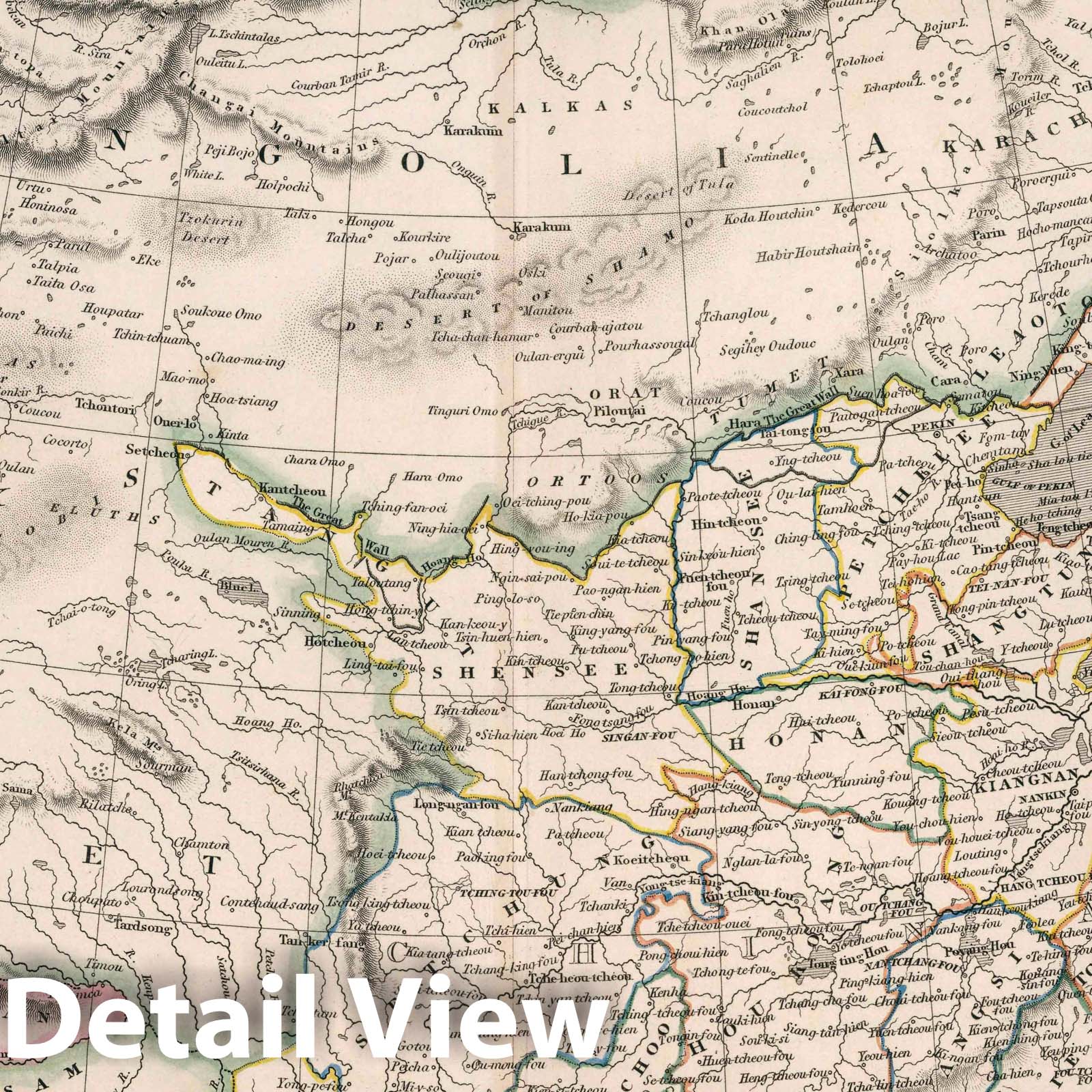 China and Japan - Road Map, 1836 - Historical Map Reproduction