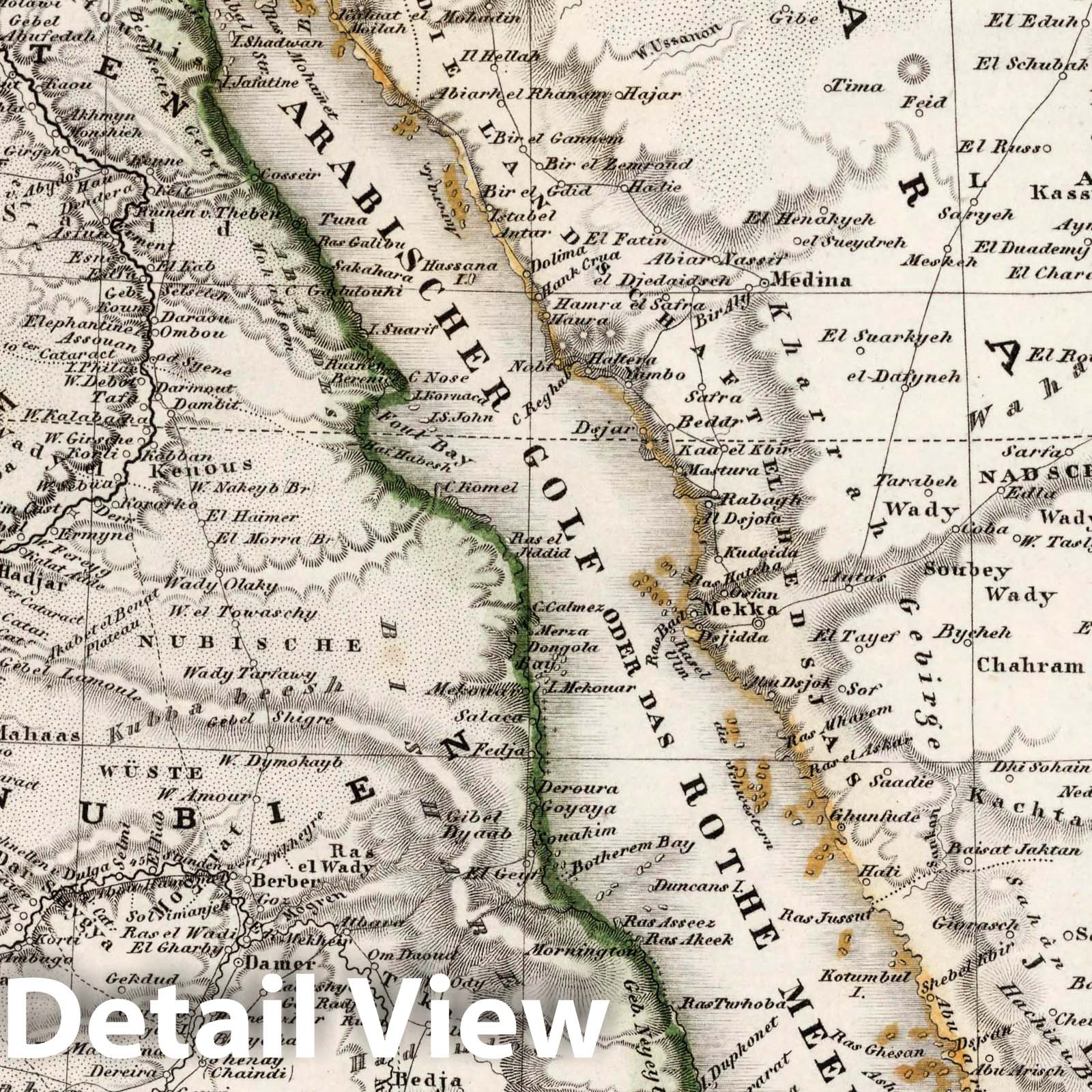 Egypt, Nubia, Arabia, Darfur, Candia, Cordofan, and Syria - Boundary Map, 1849