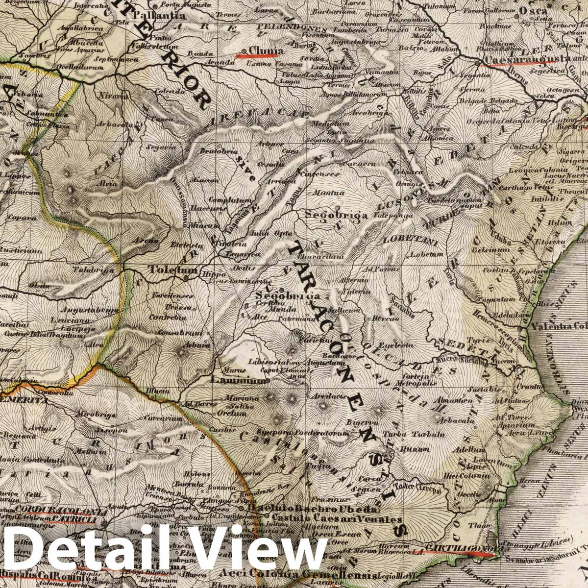 Spain - Railroad Map, 1854 - Historical Map Print