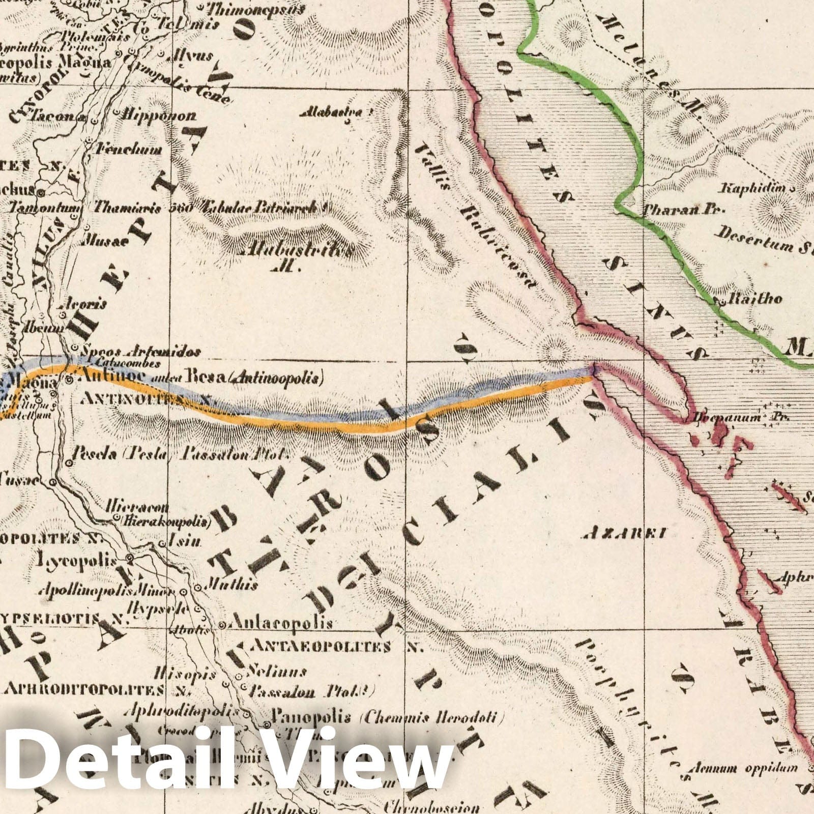 Egypt and Arabia Petraea, 1854 - Historical Map Print