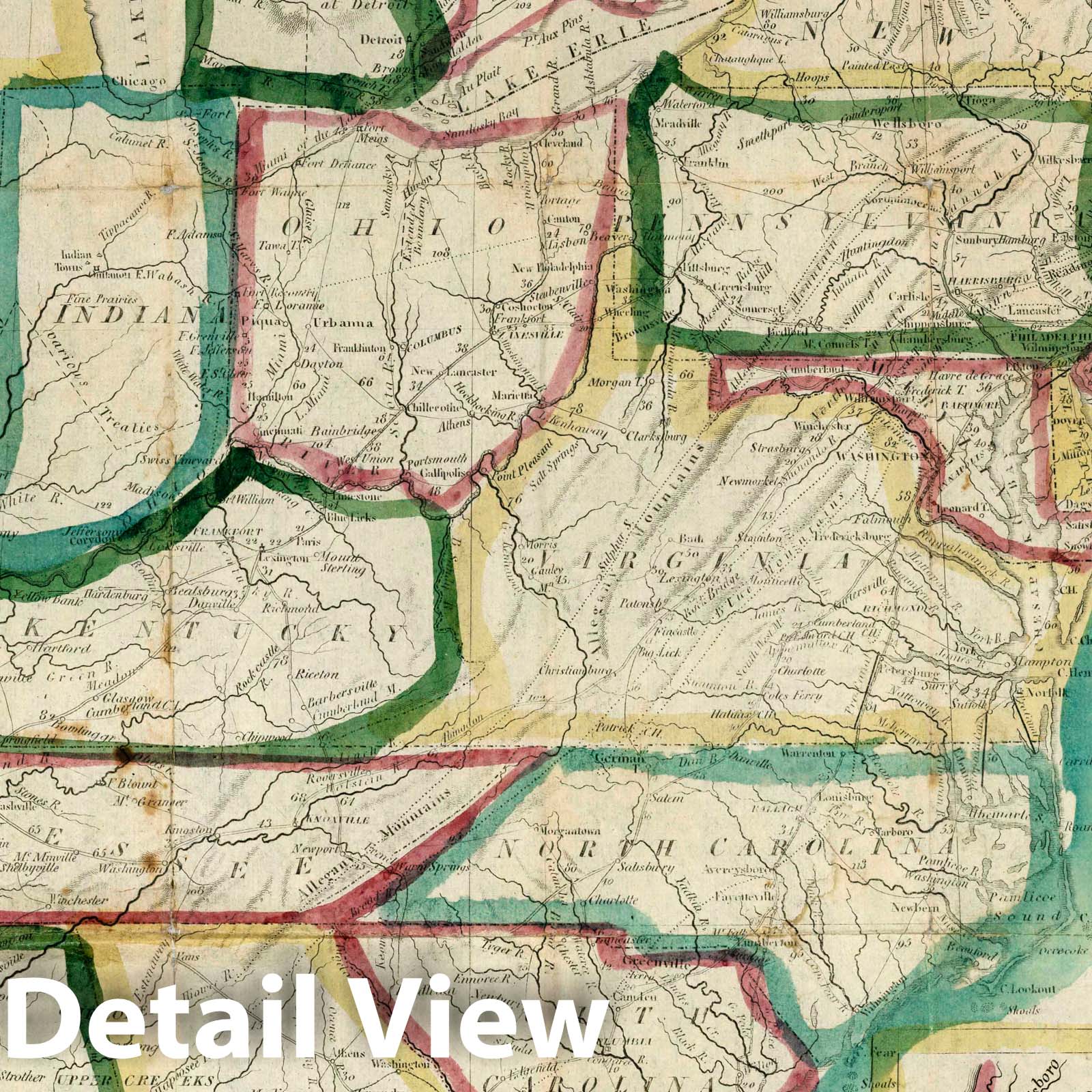 United States of America - Geologic Map, 1831 - Historical Map Print
