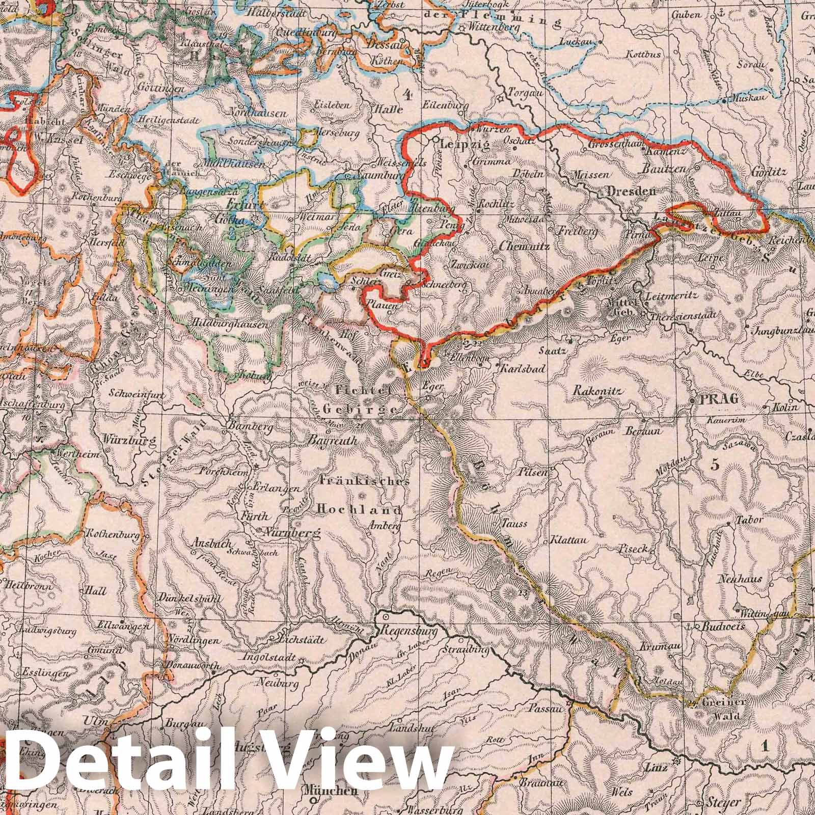 Germany 1847 Historical Map Print