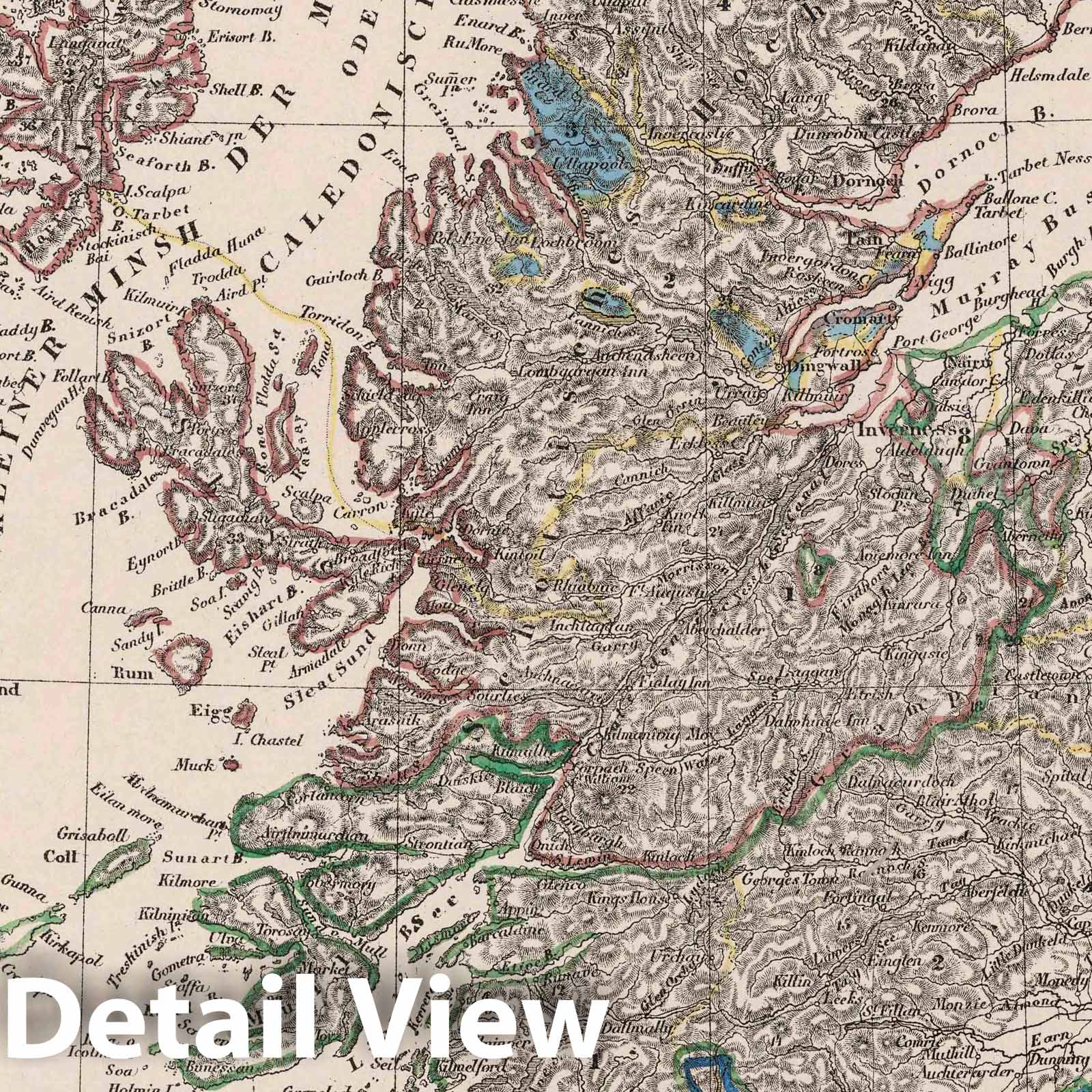 Scotland, 1847 - Historical Map Print from Sohr's Hand-Atlas