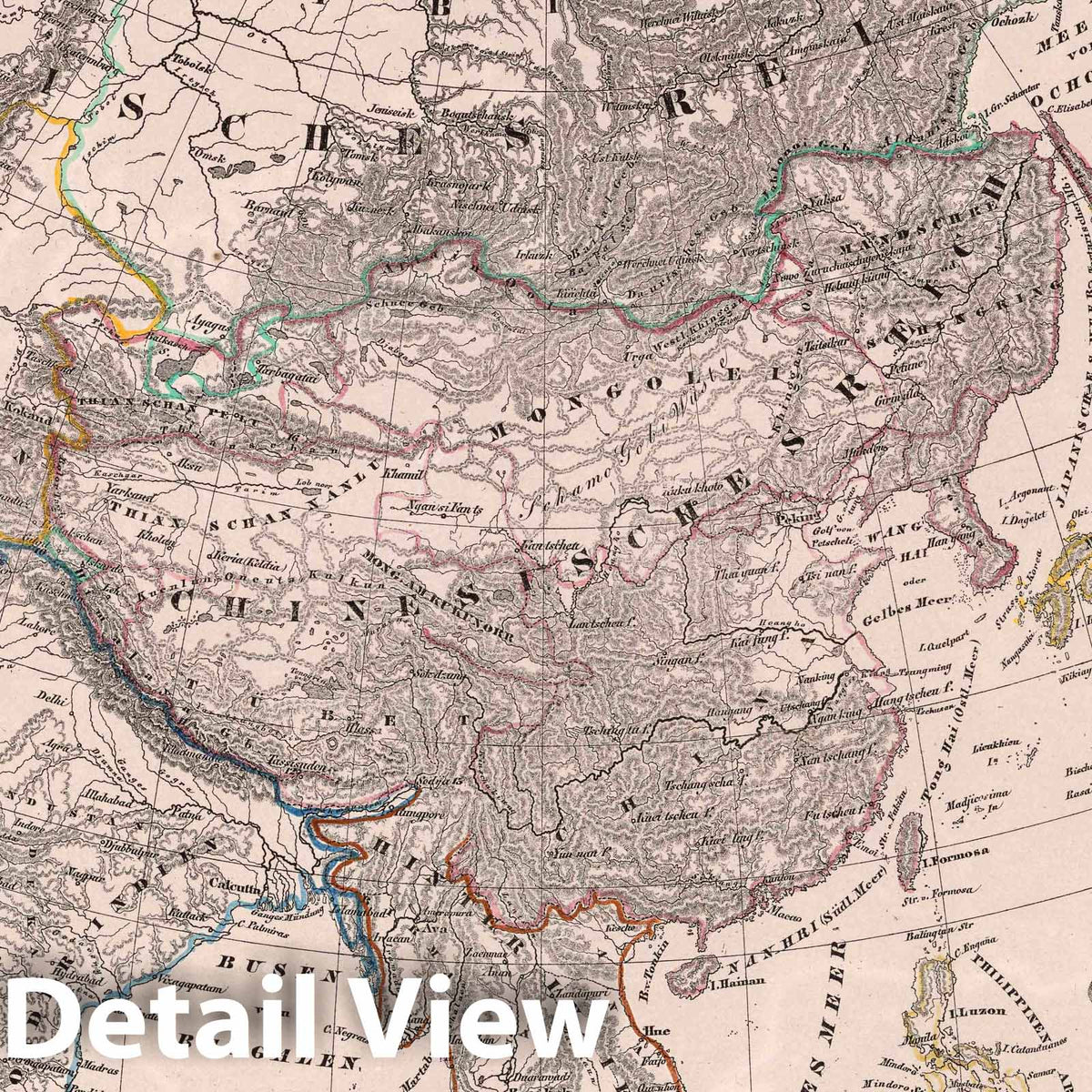 Asia 1847 Historical Map Print