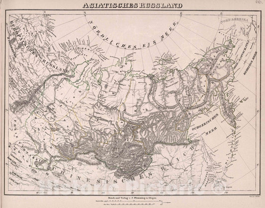 Historic Map : Russia, Asiatisches Russland, 1847 Atlas , Vintage Wall Art